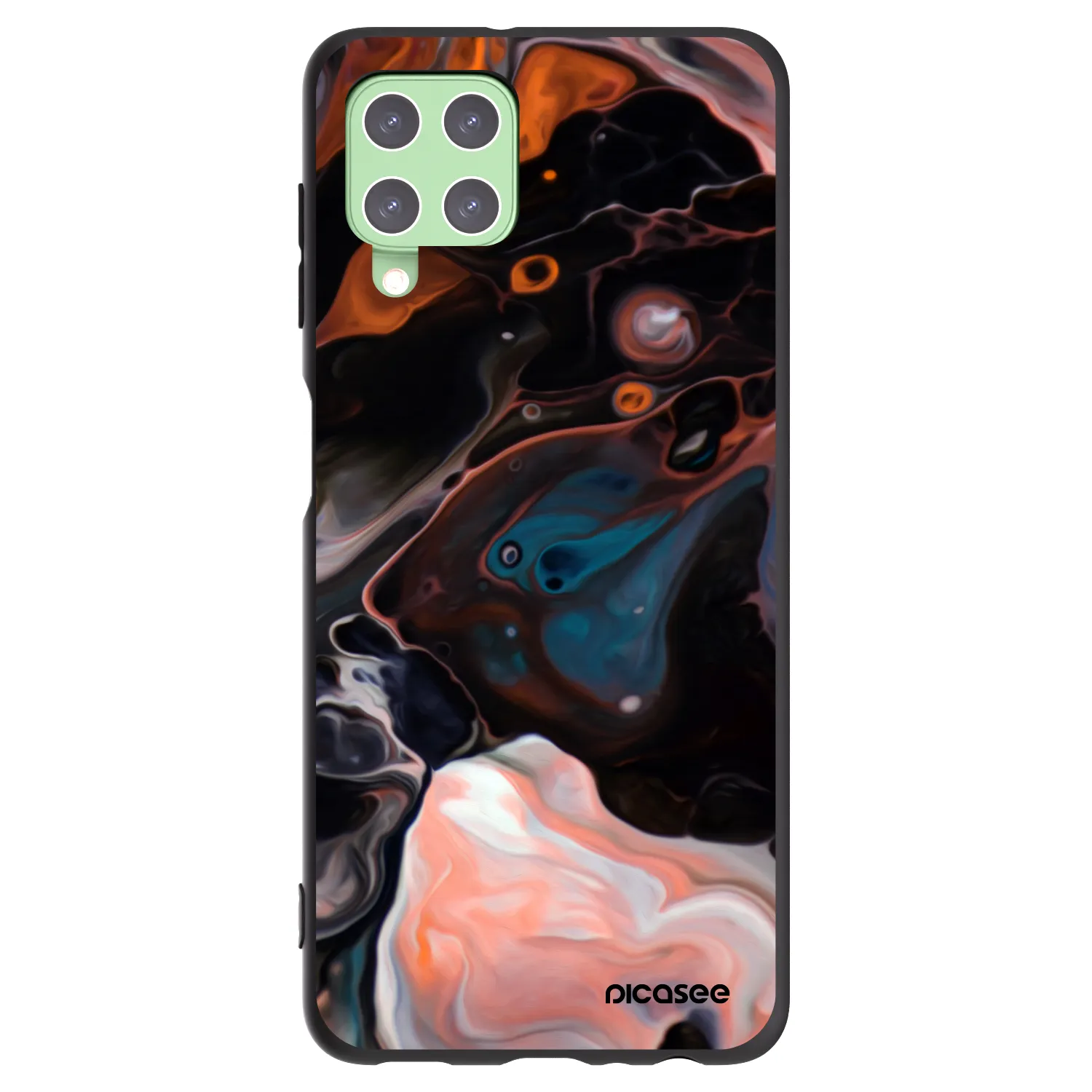 Picasee silikonowe czarne etui na Samsung Galaxy A22 A225F 4G - Cream