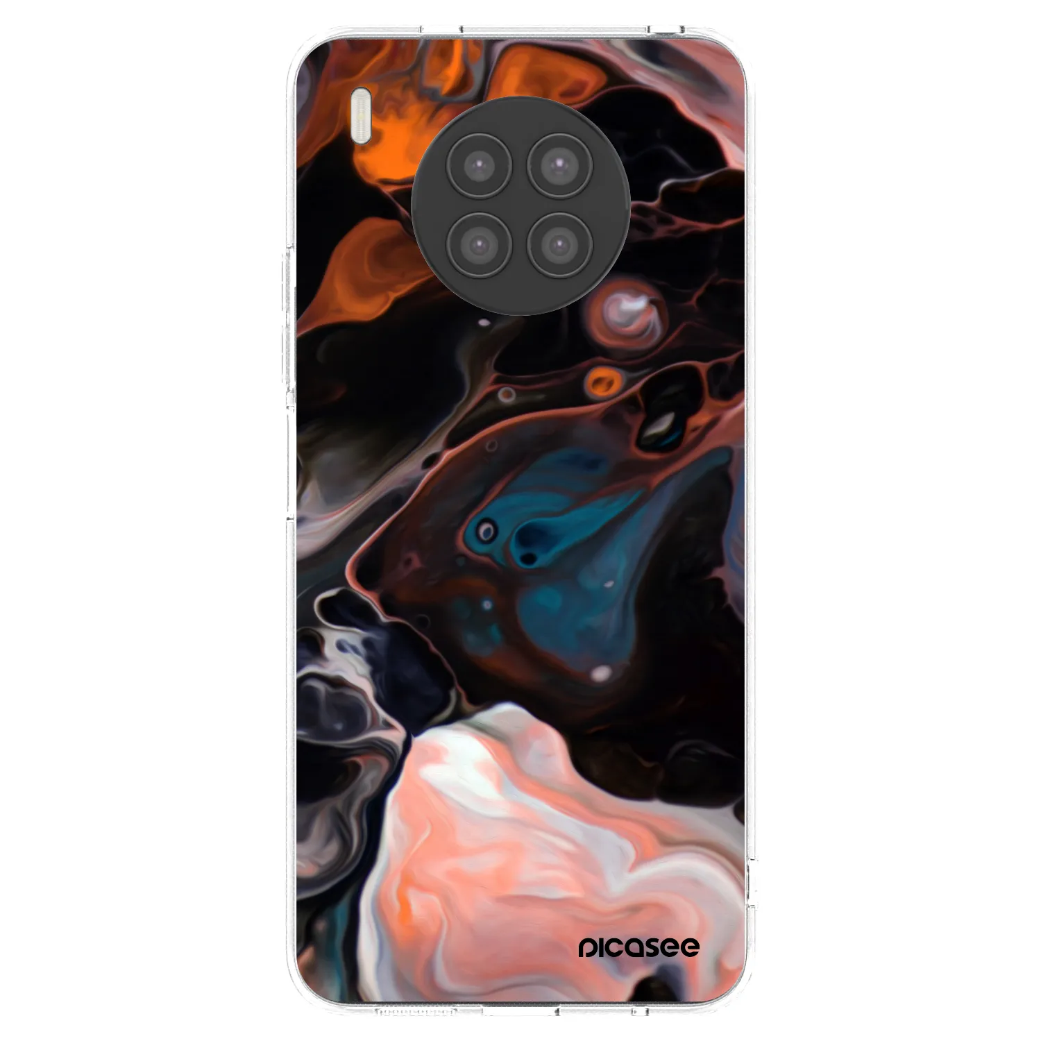 Picasee silikonowe przeźroczyste etui na Huawei Nova 8i - Cream