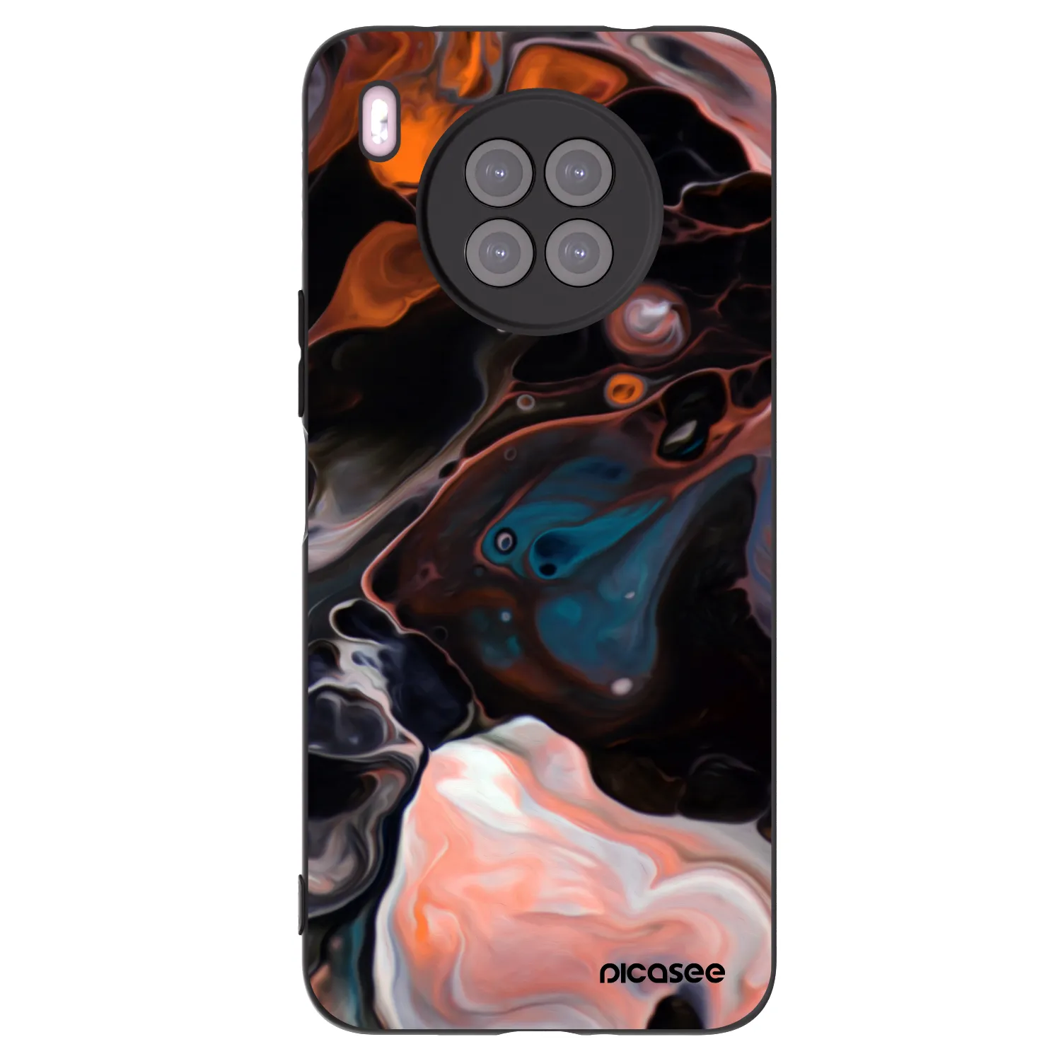 Picasee silikonowe czarne etui na Huawei Nova 8i - Cream