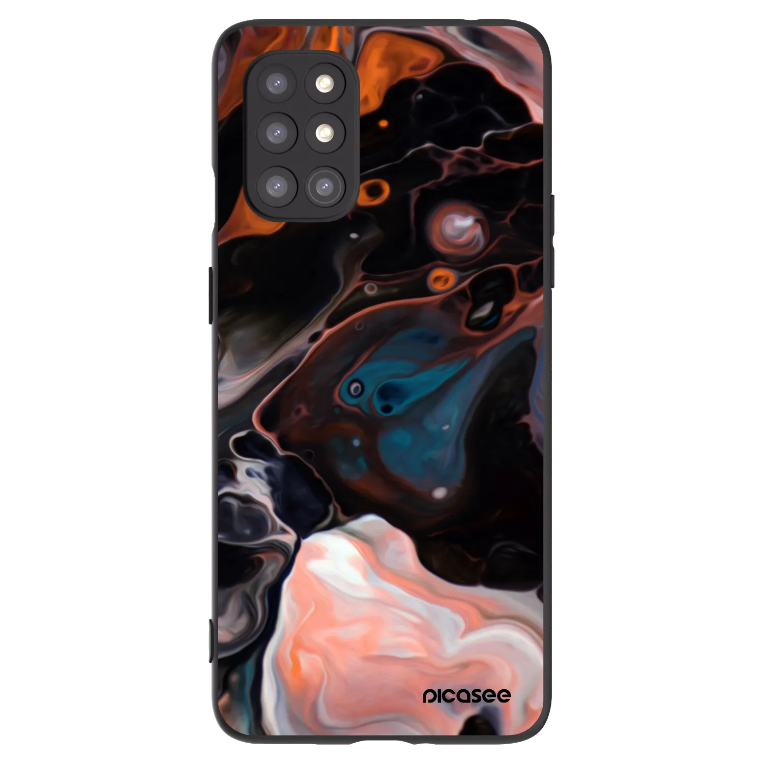 Picasee silikonowe czarne etui na OnePlus 8T - Cream