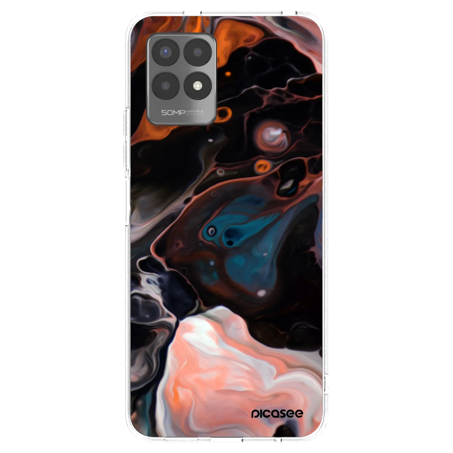 Picasee silikonowe przeźroczyste etui na Realme 8i - Cream