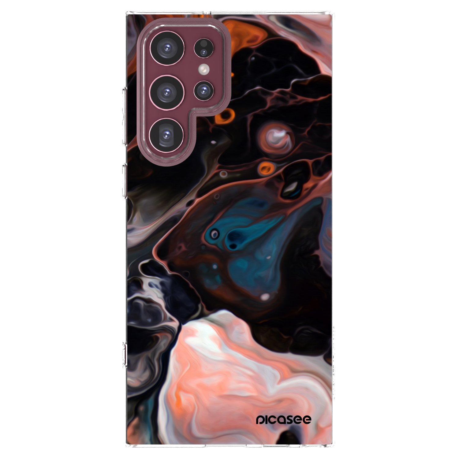 Picasee silikonowe przeźroczyste etui na Samsung Galaxy S22 Ultra 5G - Cream