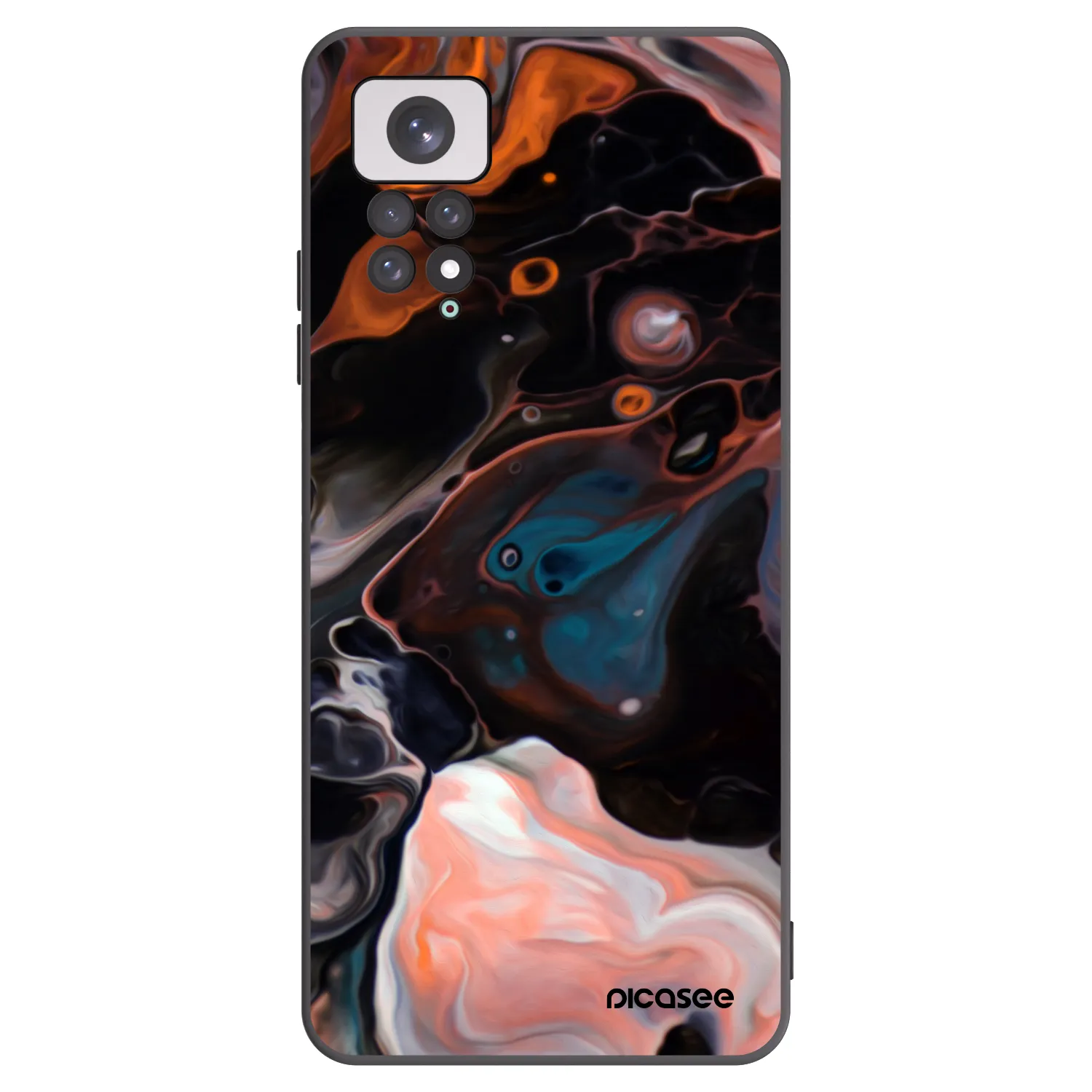 Picasee silikonowe czarne etui na Xiaomi Redmi Note 11 - Cream