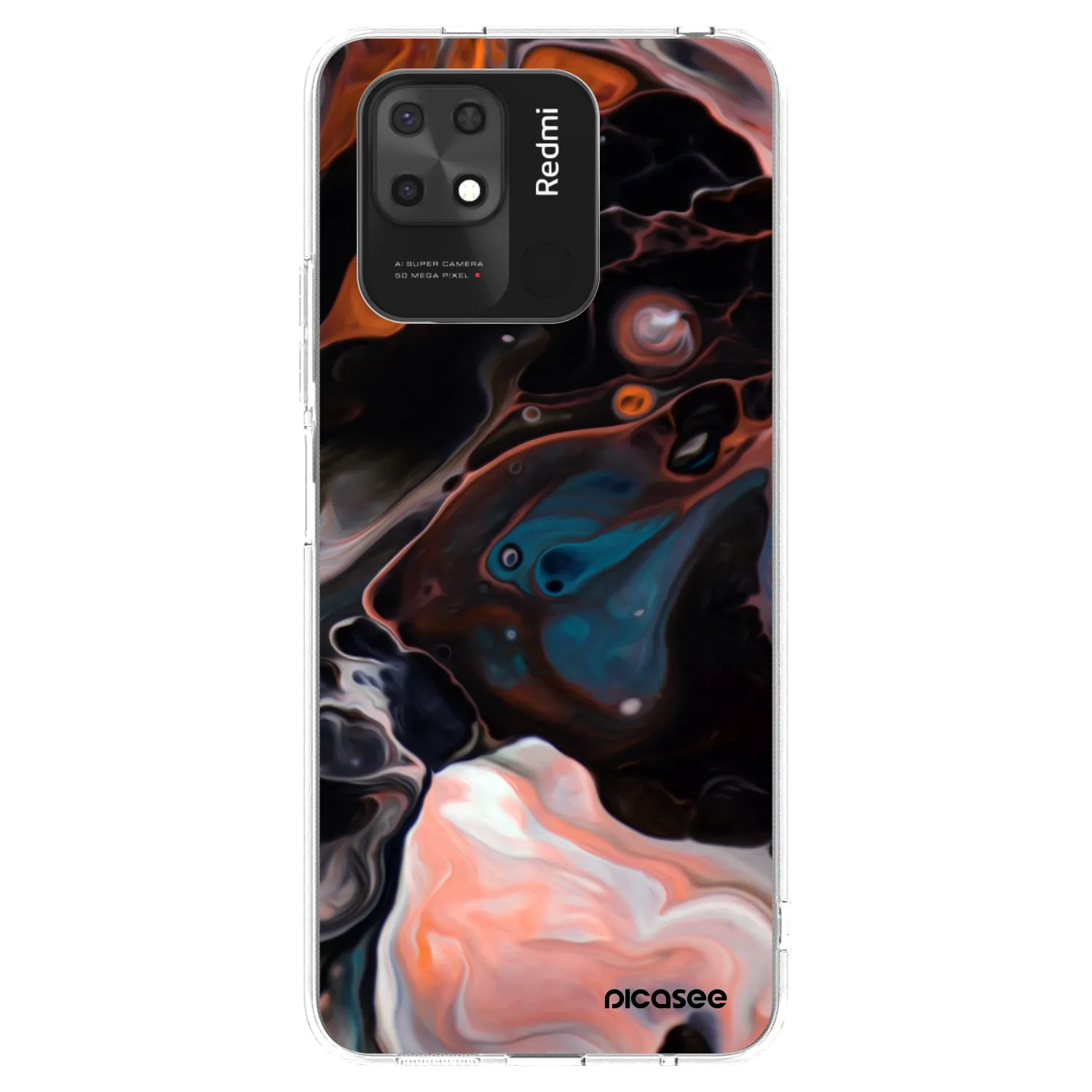Picasee silikonowe przeźroczyste etui na Xiaomi Redmi 10C - Cream