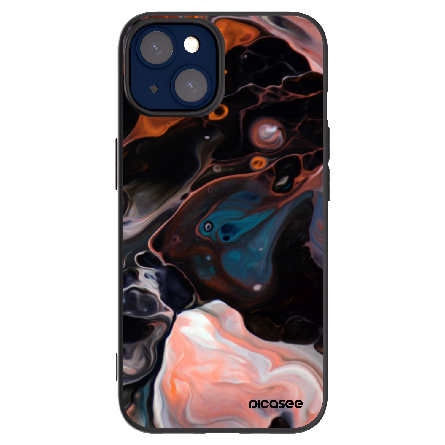 Picasee silikonowe czarne etui na Apple iPhone 14 - Cream