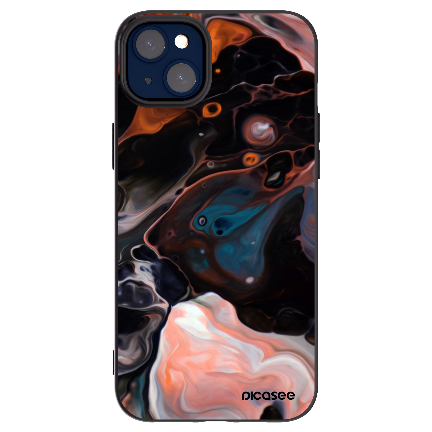 Picasee silikonowe czarne etui na Apple iPhone 14 Plus - Cream