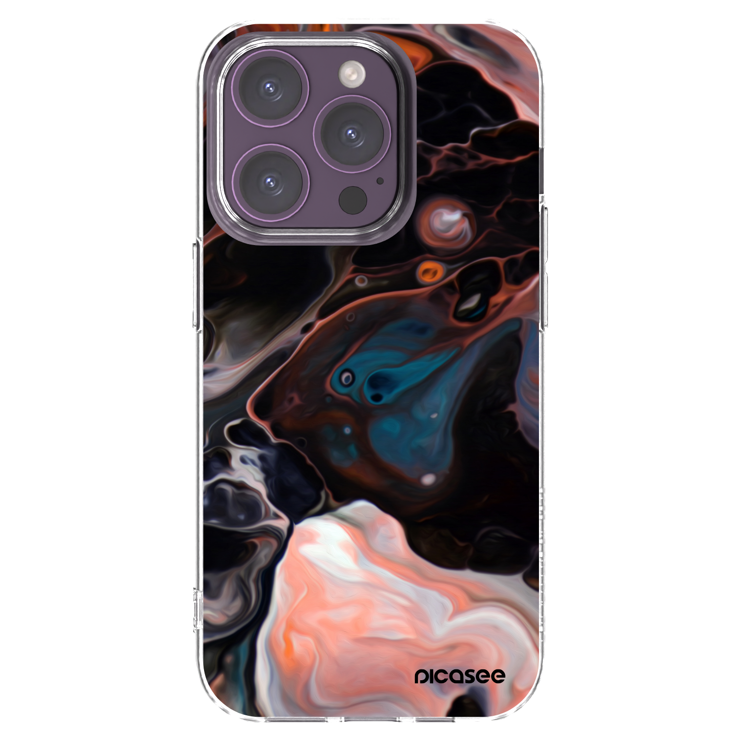 Picasee silikonowe przeźroczyste etui na Apple iPhone 14 Pro - Cream