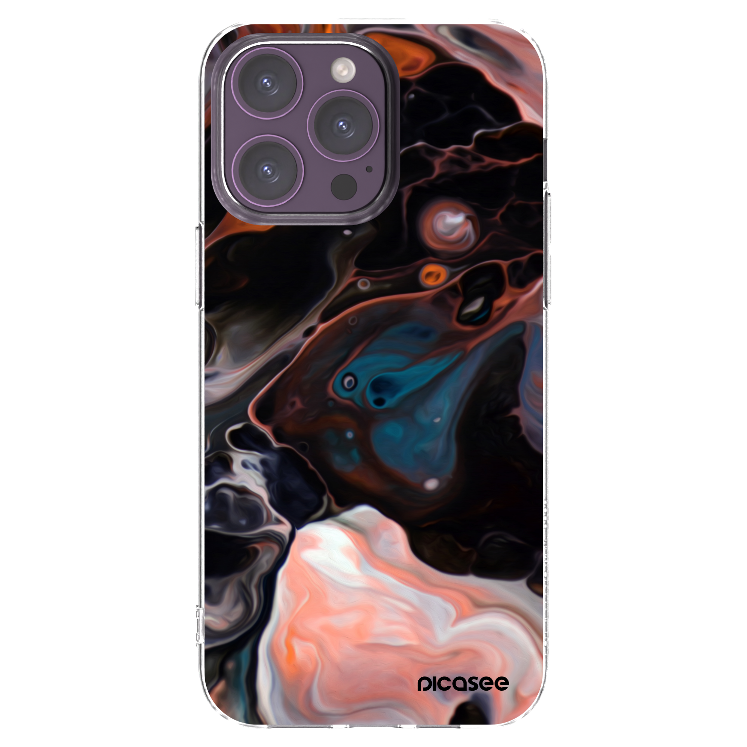 Picasee silikonowe przeźroczyste etui na Apple iPhone 14 Pro Max - Cream