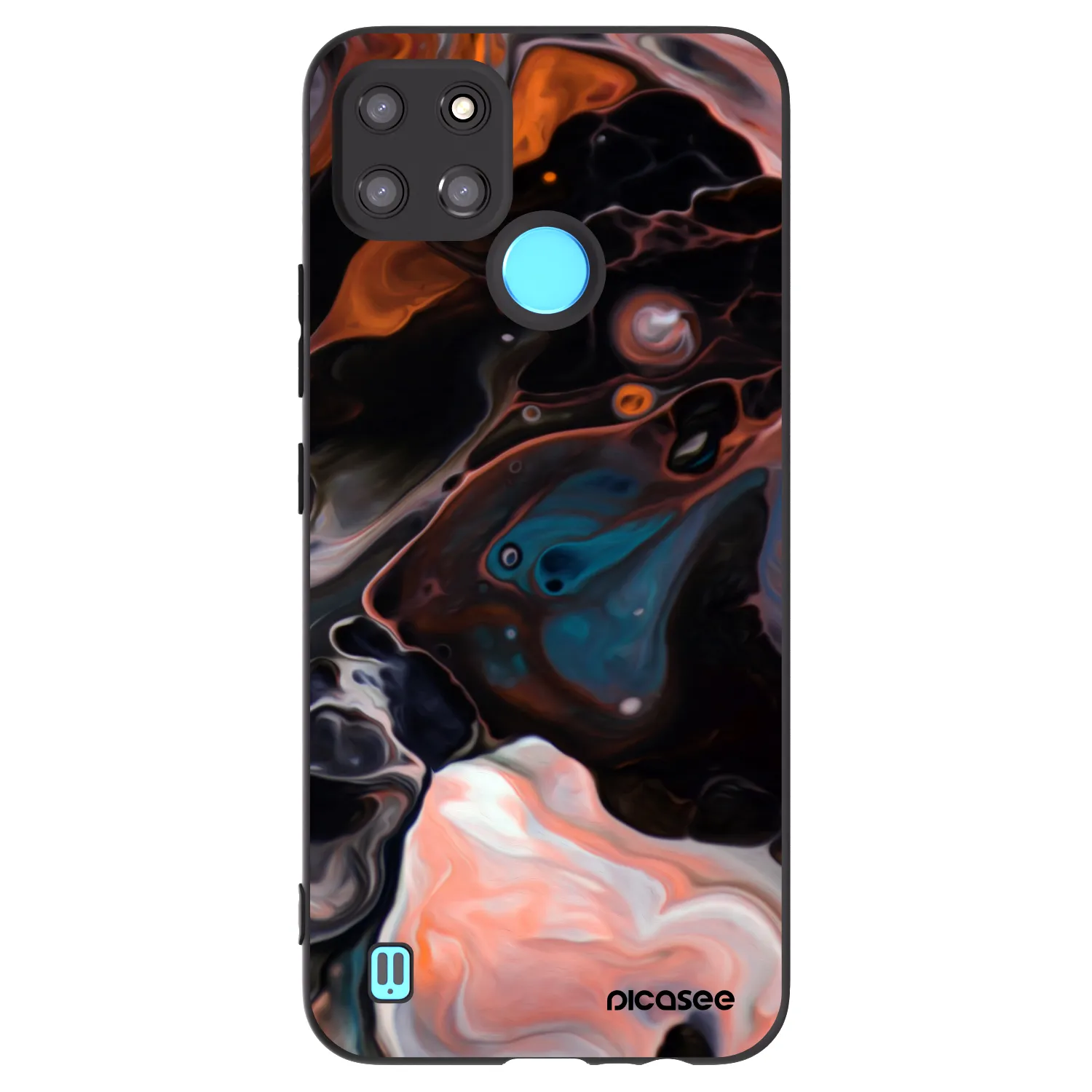 Picasee silikonowe czarne etui na Realme C21Y - Cream