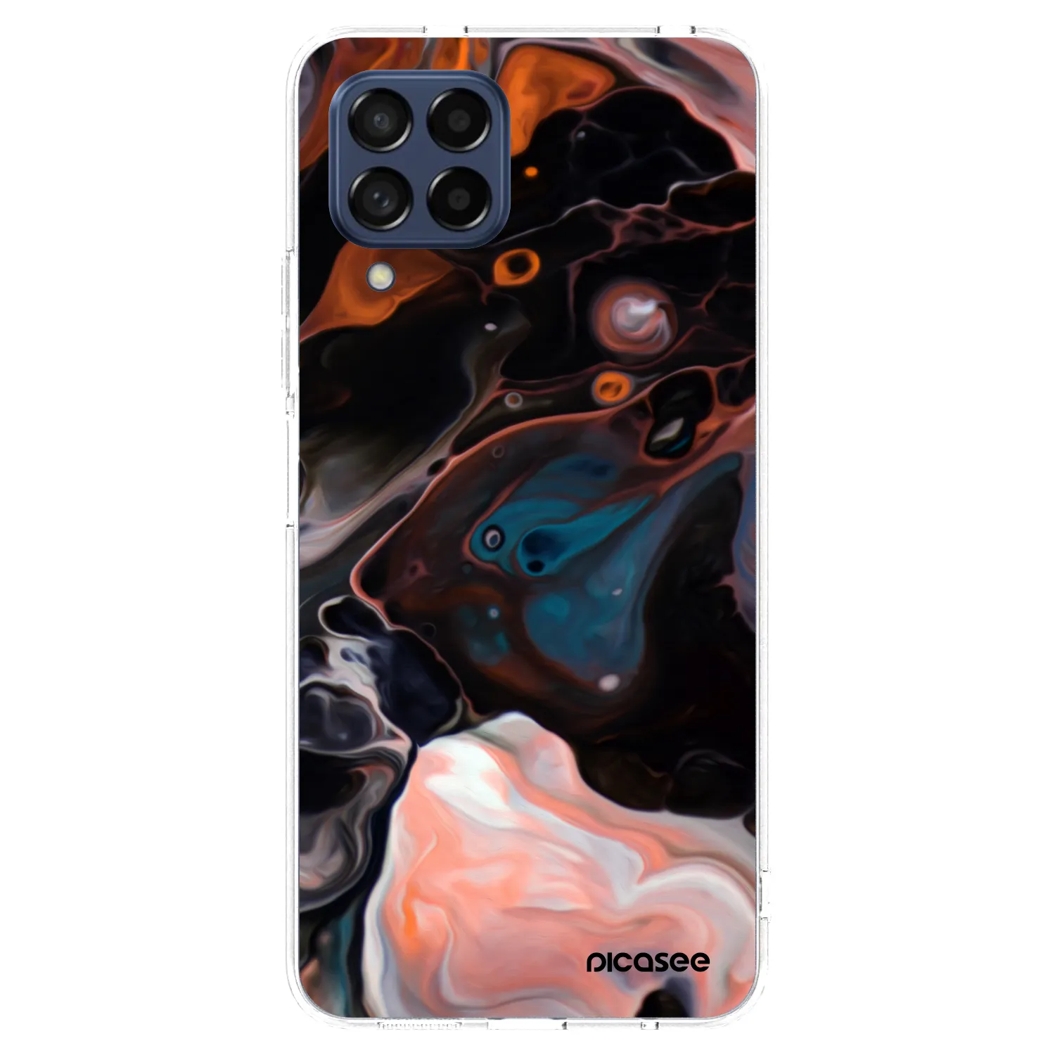 Picasee silikonowe przeźroczyste etui na Samsung Galaxy M53 5G - Cream