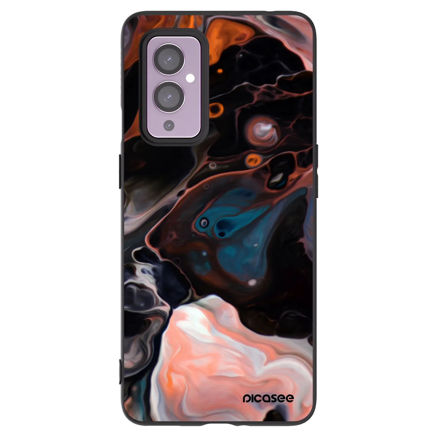Picasee silikonowe czarne etui na OnePlus 9 - Cream