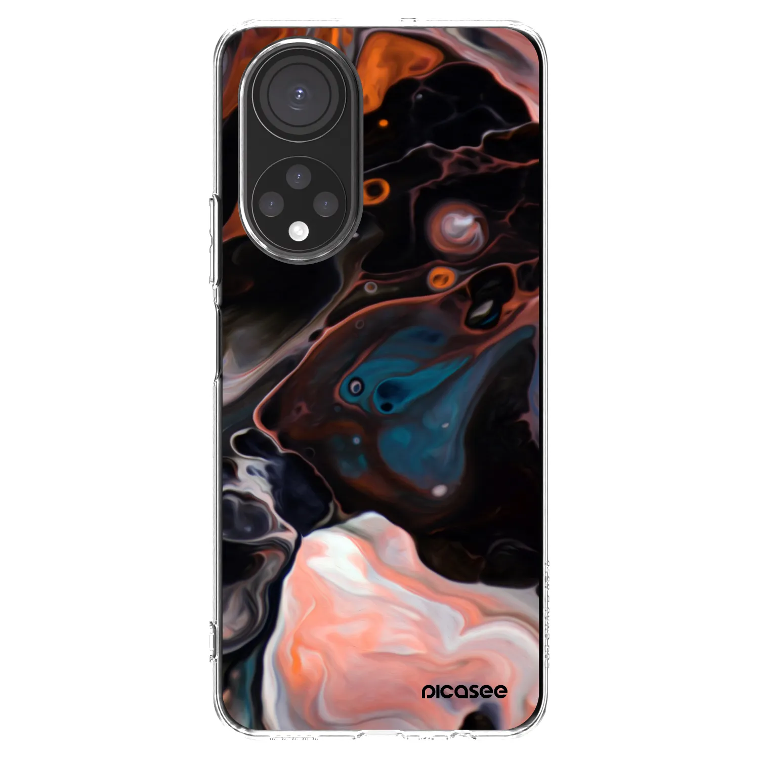 Picasee silikonowe przeźroczyste etui na Honor X7 - Cream