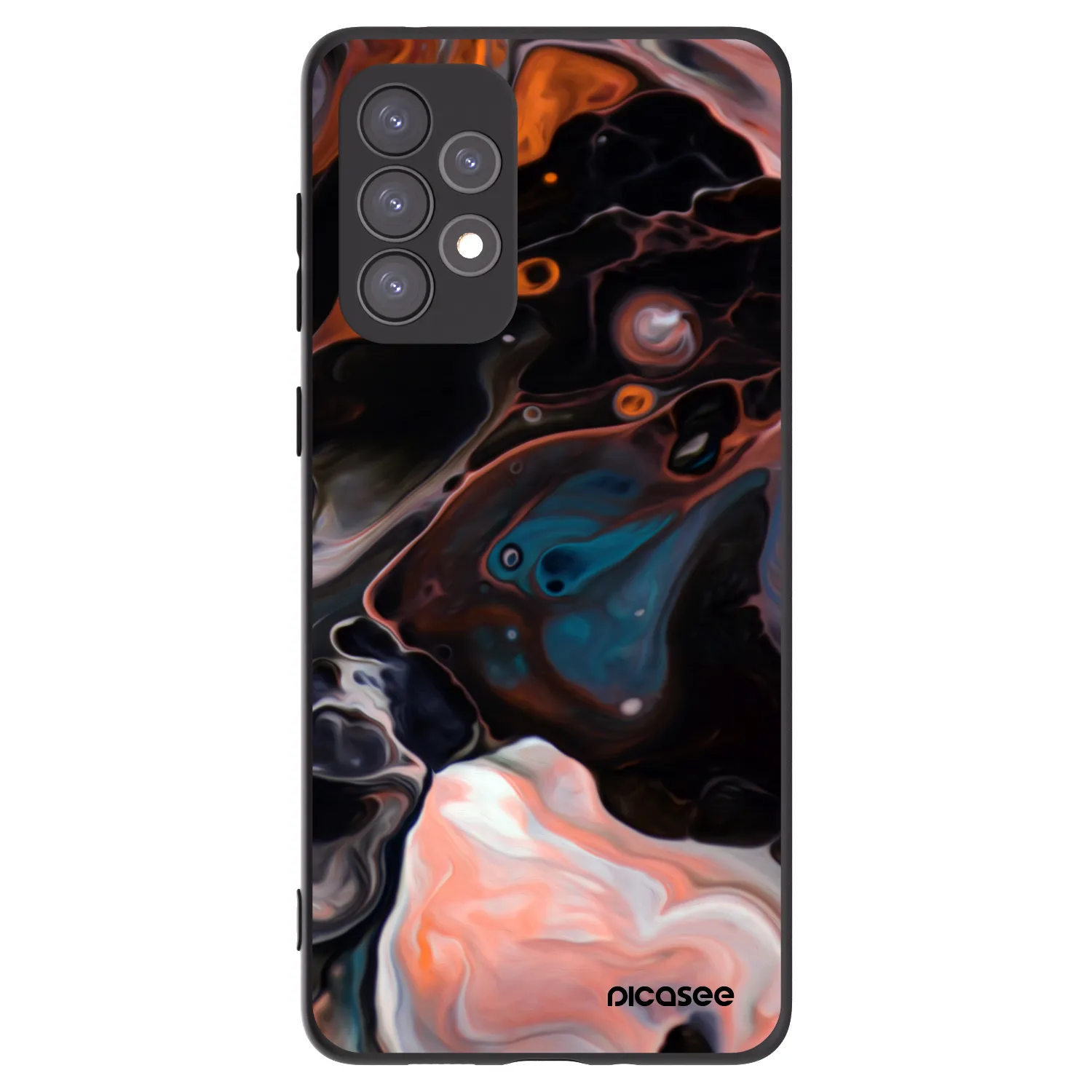 Picasee silikonowe czarne etui na Samsung Galaxy A73 5G - Cream
