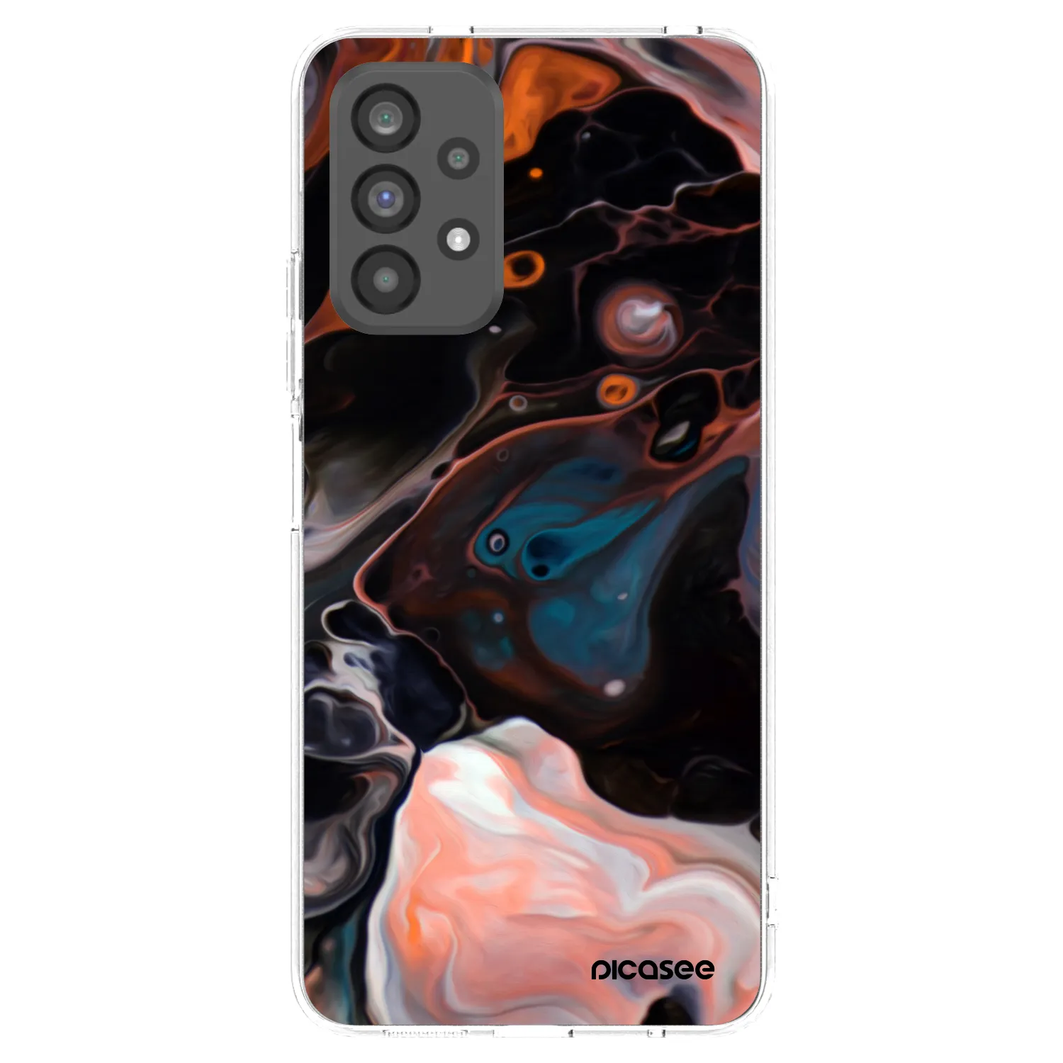 Picasee silikonowe przeźroczyste etui na Samsung Galaxy A73 5G - Cream