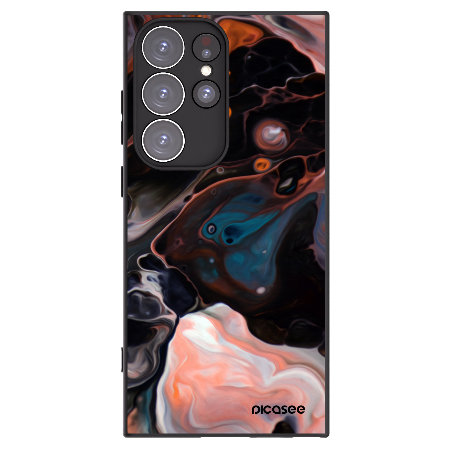 Picasee silikonowe czarne etui na Samsung Galaxy S23 Ultra 5G - Cream