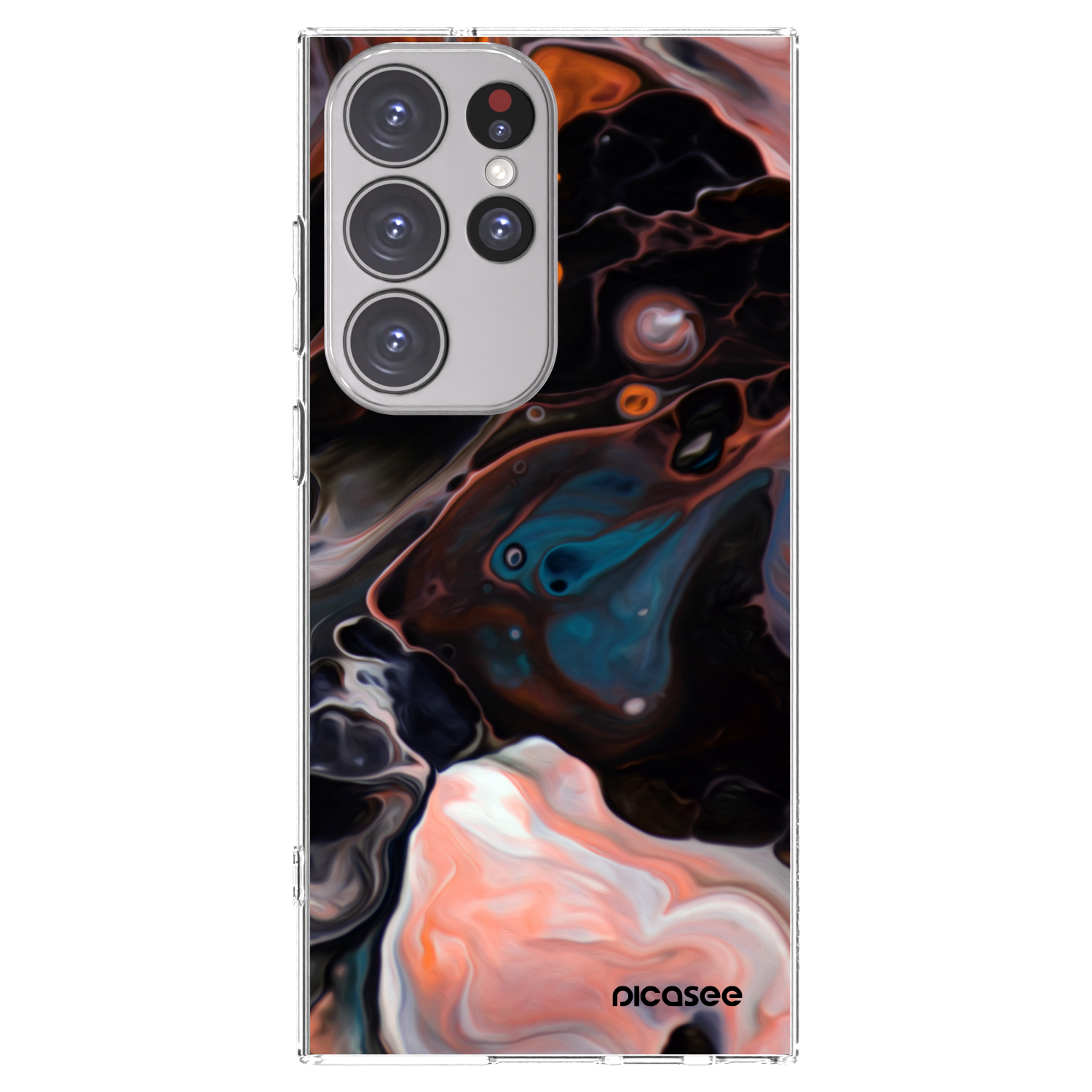 Picasee silikonowe przeźroczyste etui na Samsung Galaxy S23 Ultra 5G - Cream