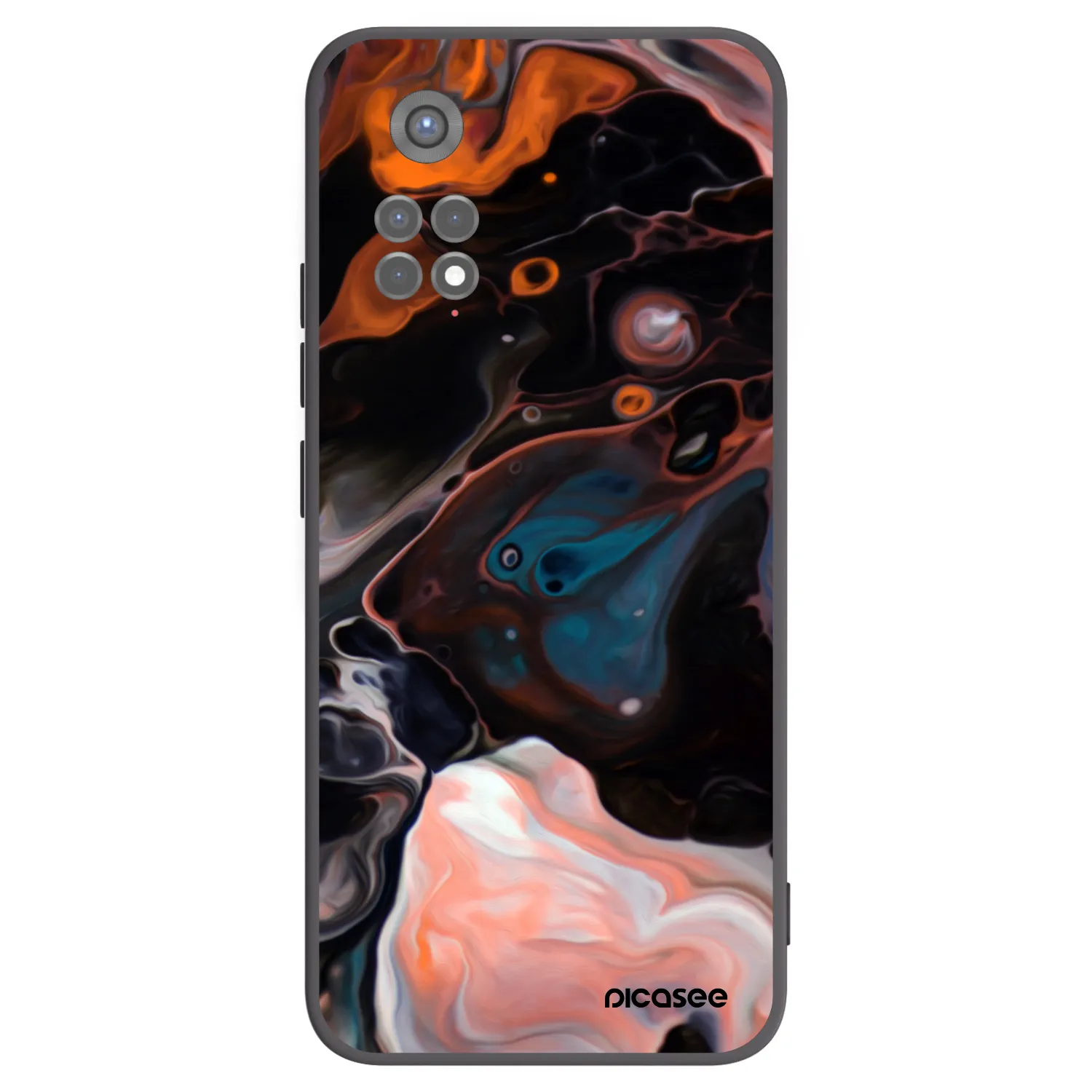 Picasee silikonowe czarne etui na Xiaomi Redmi Note 11S 5G - Cream