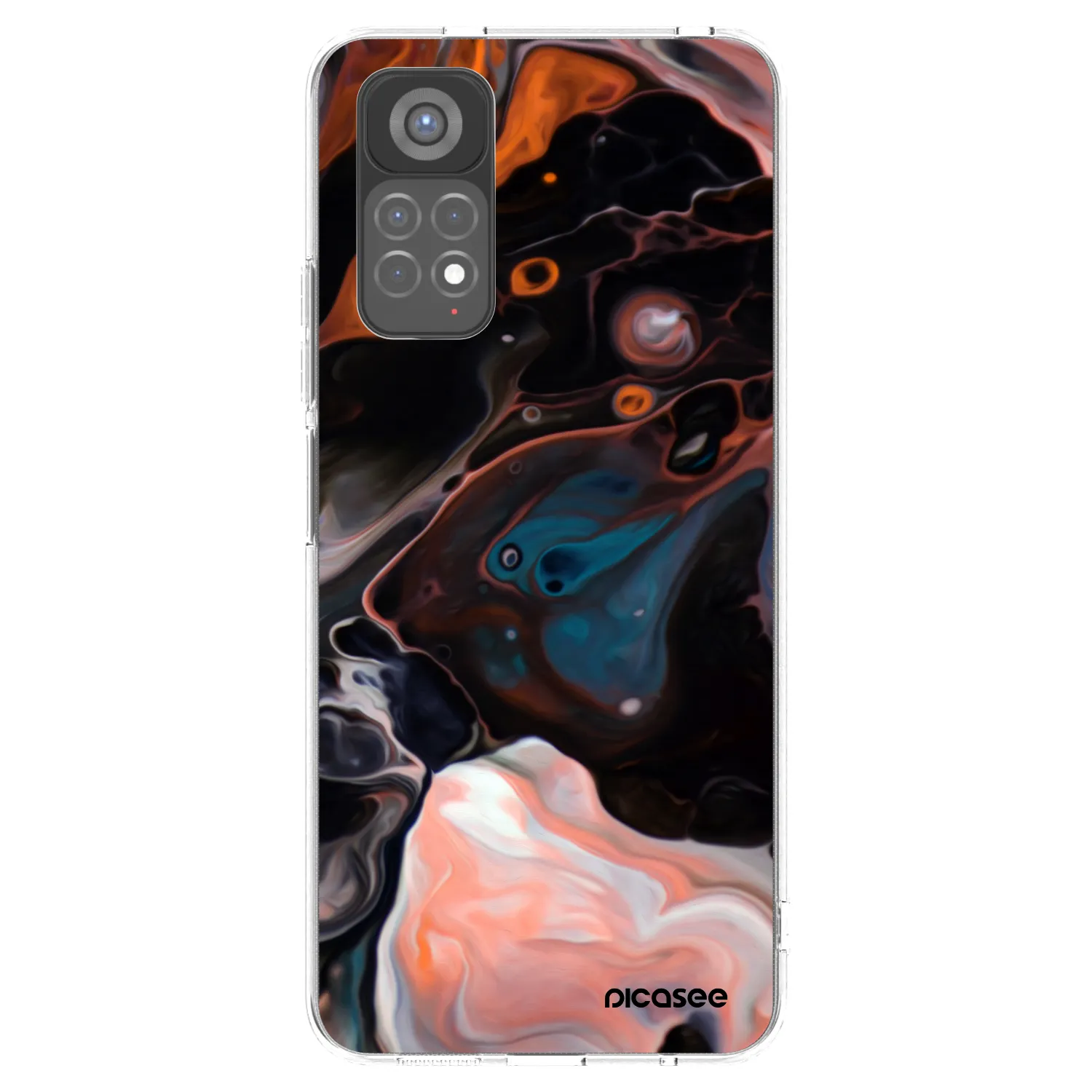 Picasee silikonowe przeźroczyste etui na Xiaomi Redmi Note 11S 5G - Cream