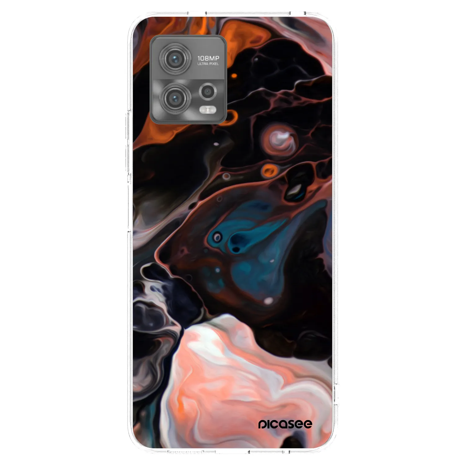 Picasee silikonowe przeźroczyste etui na Motorola Moto G72 - Cream