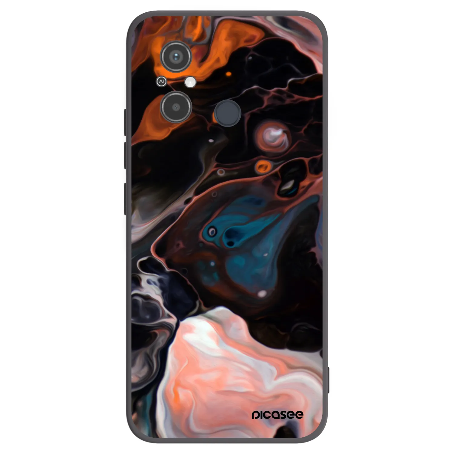 Picasee silikonowe czarne etui na Xiaomi Redmi 12C - Cream