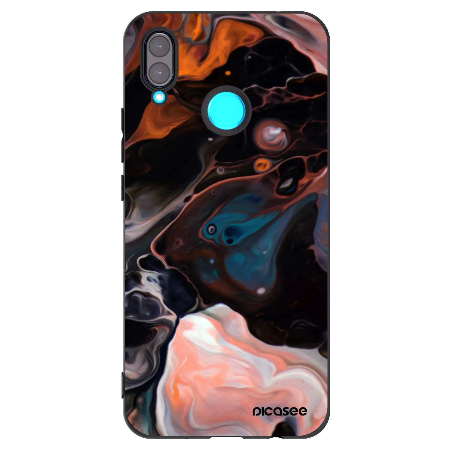 Picasee silikonowe czarne etui na Huawei Nova 3i - Cream