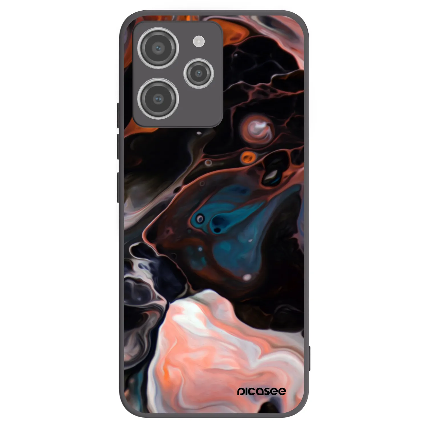 Picasee silikonowe czarne etui na Xiaomi Redmi 12 4G - Cream