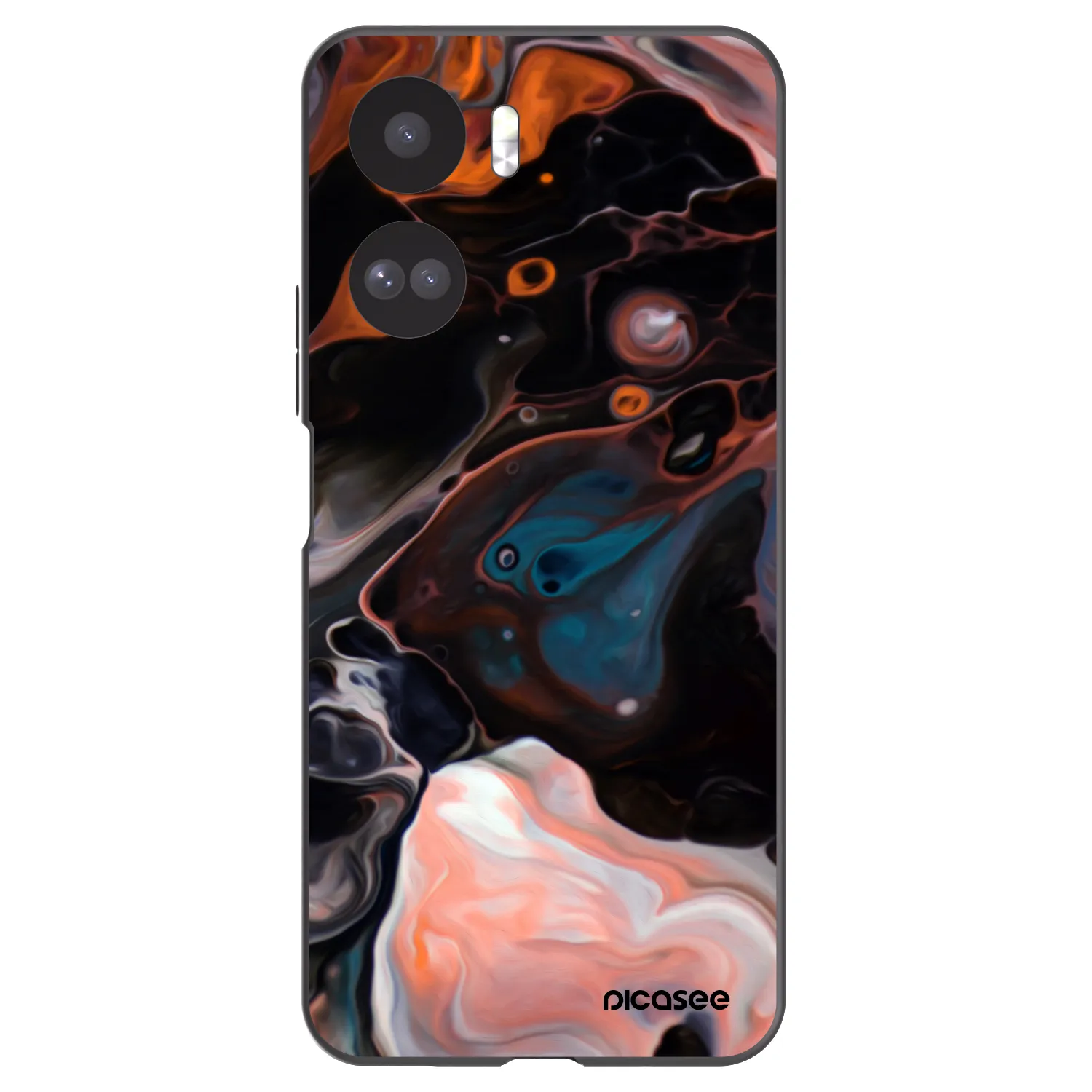 Picasee silikonowe czarne etui na Honor 90 Lite 5G - Cream