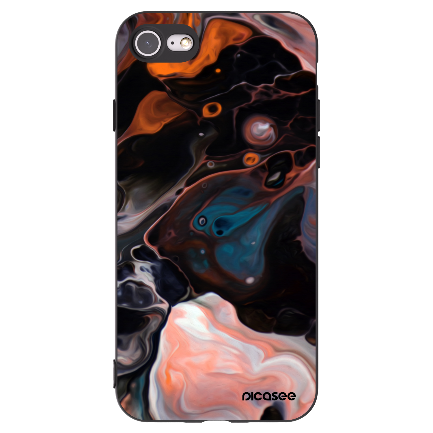 Picasee silikonowe czarne etui na Apple iPhone 7 - Cream