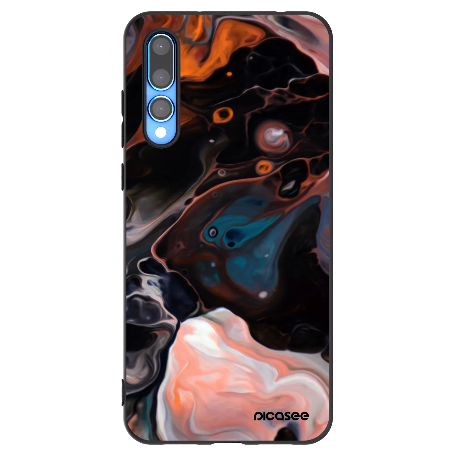 Picasee silikonowe czarne etui na Huawei P20 Pro - Cream