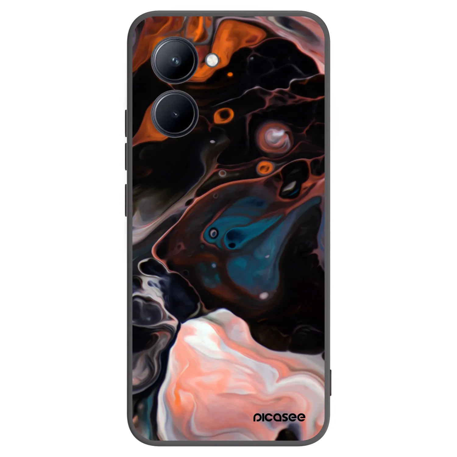 Picasee silikonowe czarne etui na Realme C33 (2023) - Cream