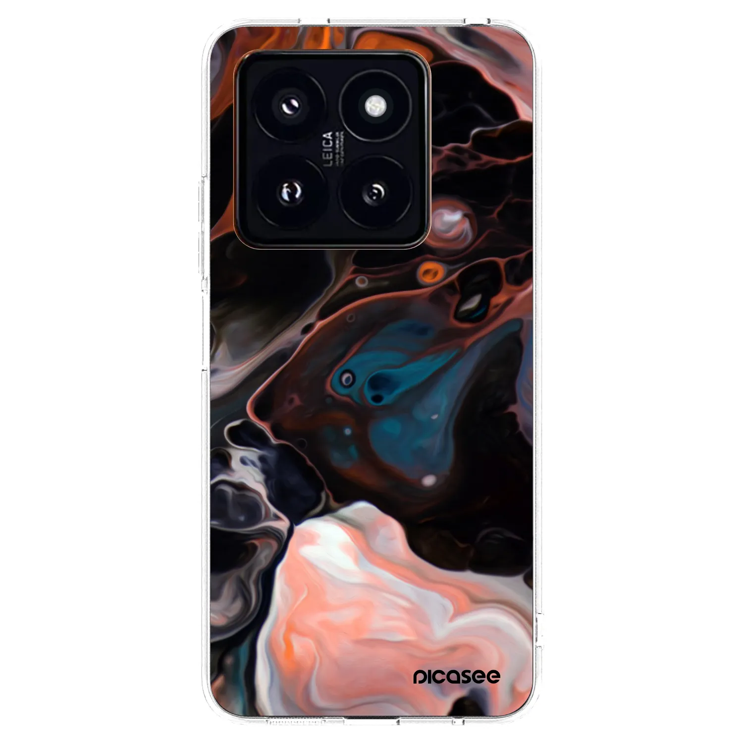 Picasee silikonowe przeźroczyste etui na Xiaomi 14 Pro - Cream