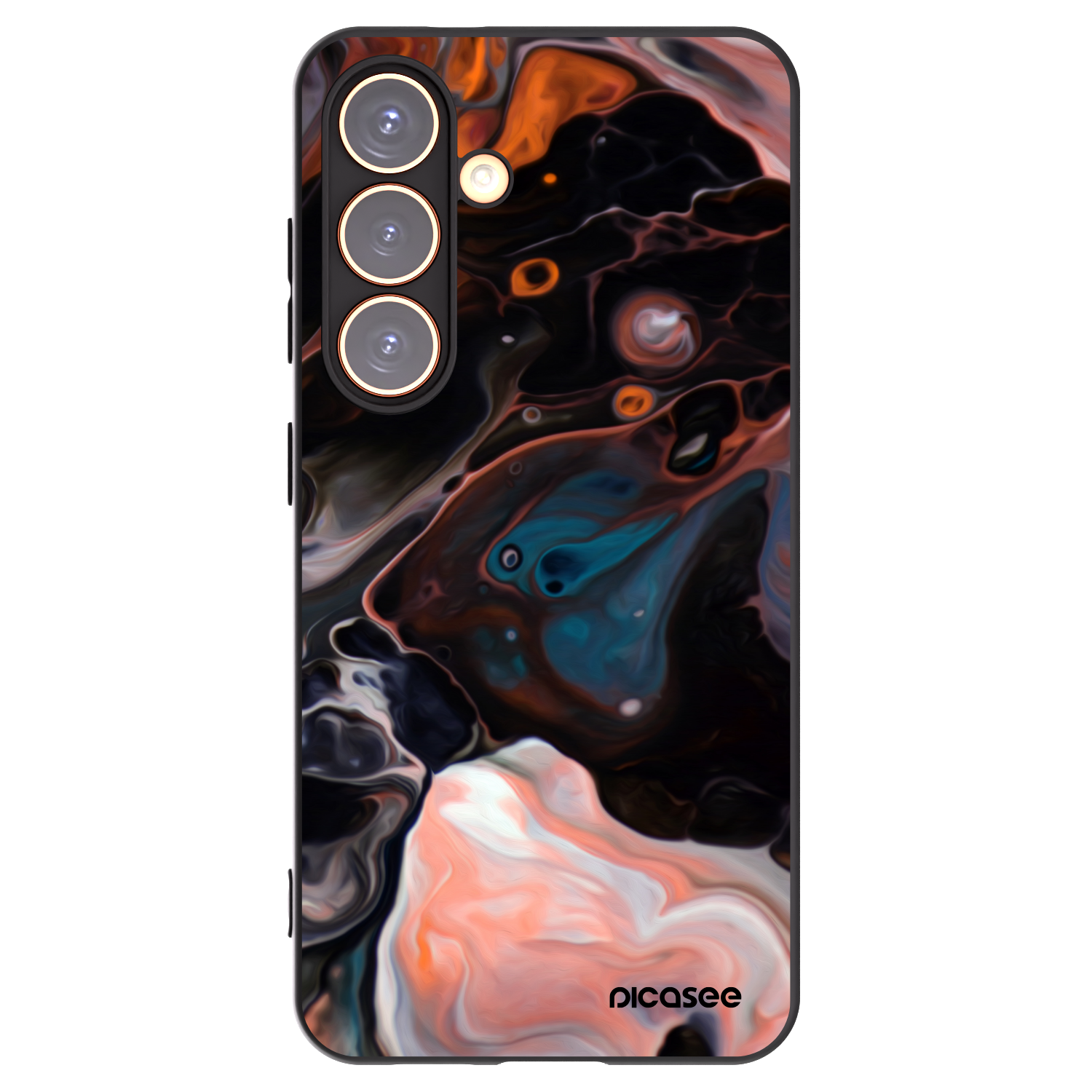 Picasee silikonowe czarne etui na Samsung Galaxy S24 S921B 5G - Cream