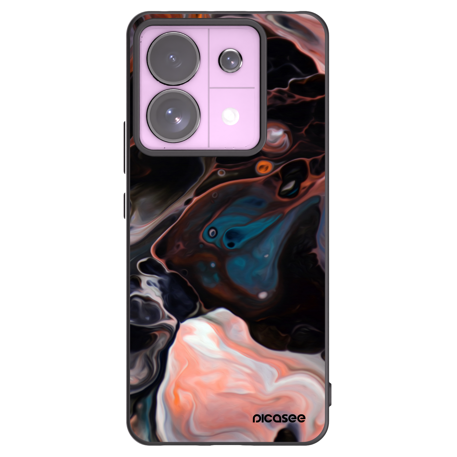 Picasee silikonowe czarne etui na Xiaomi Redmi Note 13 Pro 5G - Cream
