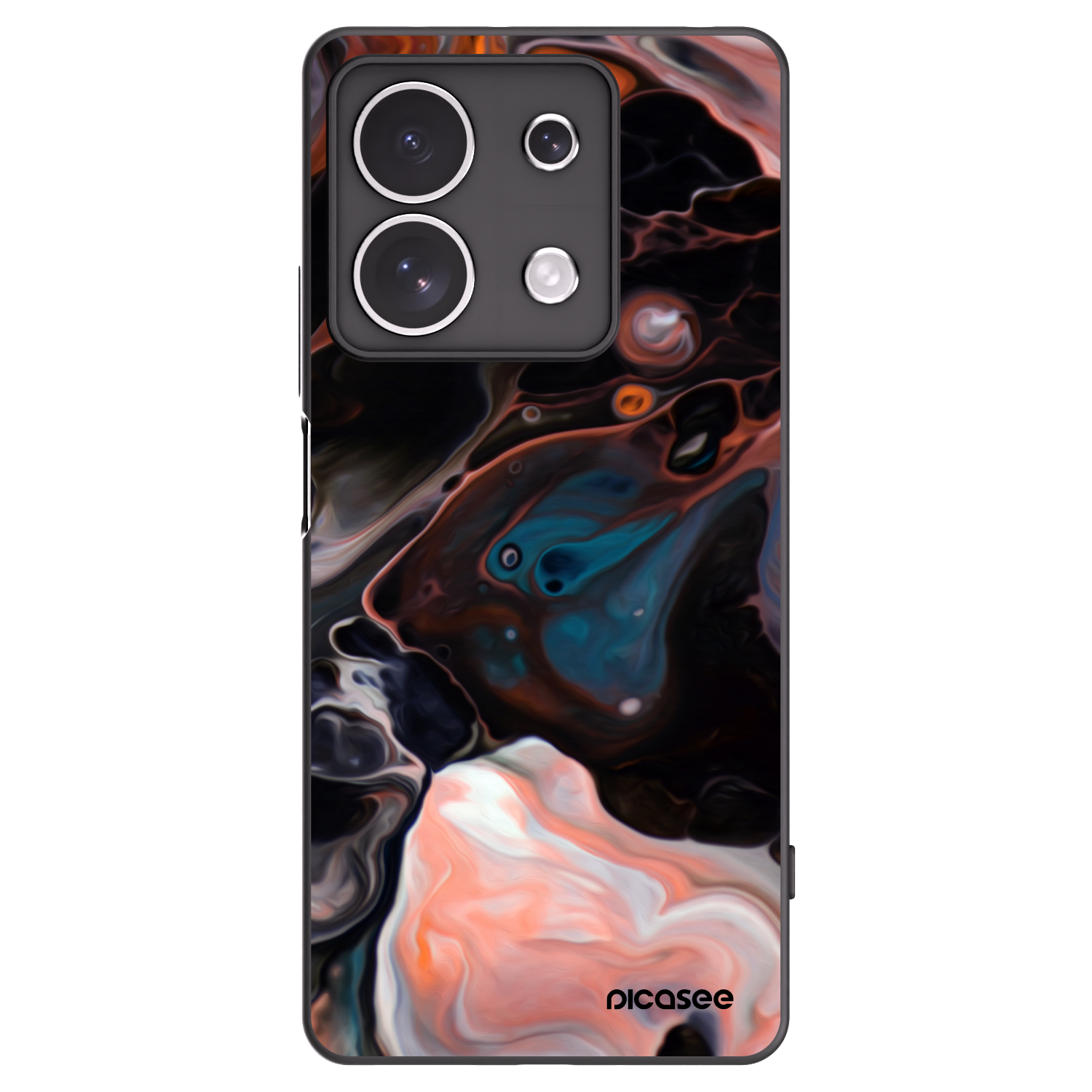 Picasee silikonowe czarne etui na Xiaomi Redmi Note 13 4G - Cream