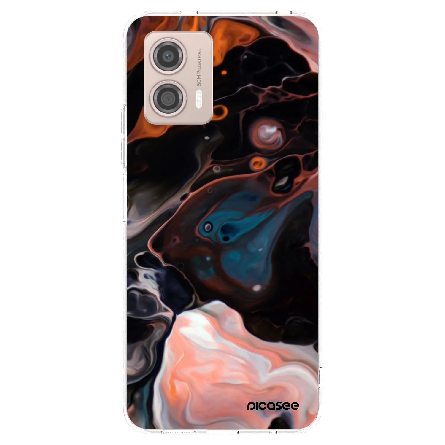 Picasee silikonowe przeźroczyste etui na Motorola Moto G53 5G - Cream