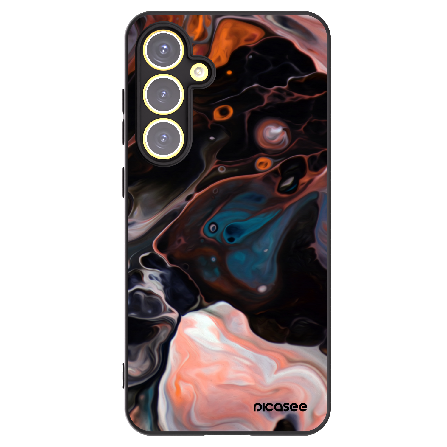 Picasee silikonowe czarne etui na Samsung Galaxy S24 FE S721B - Cream