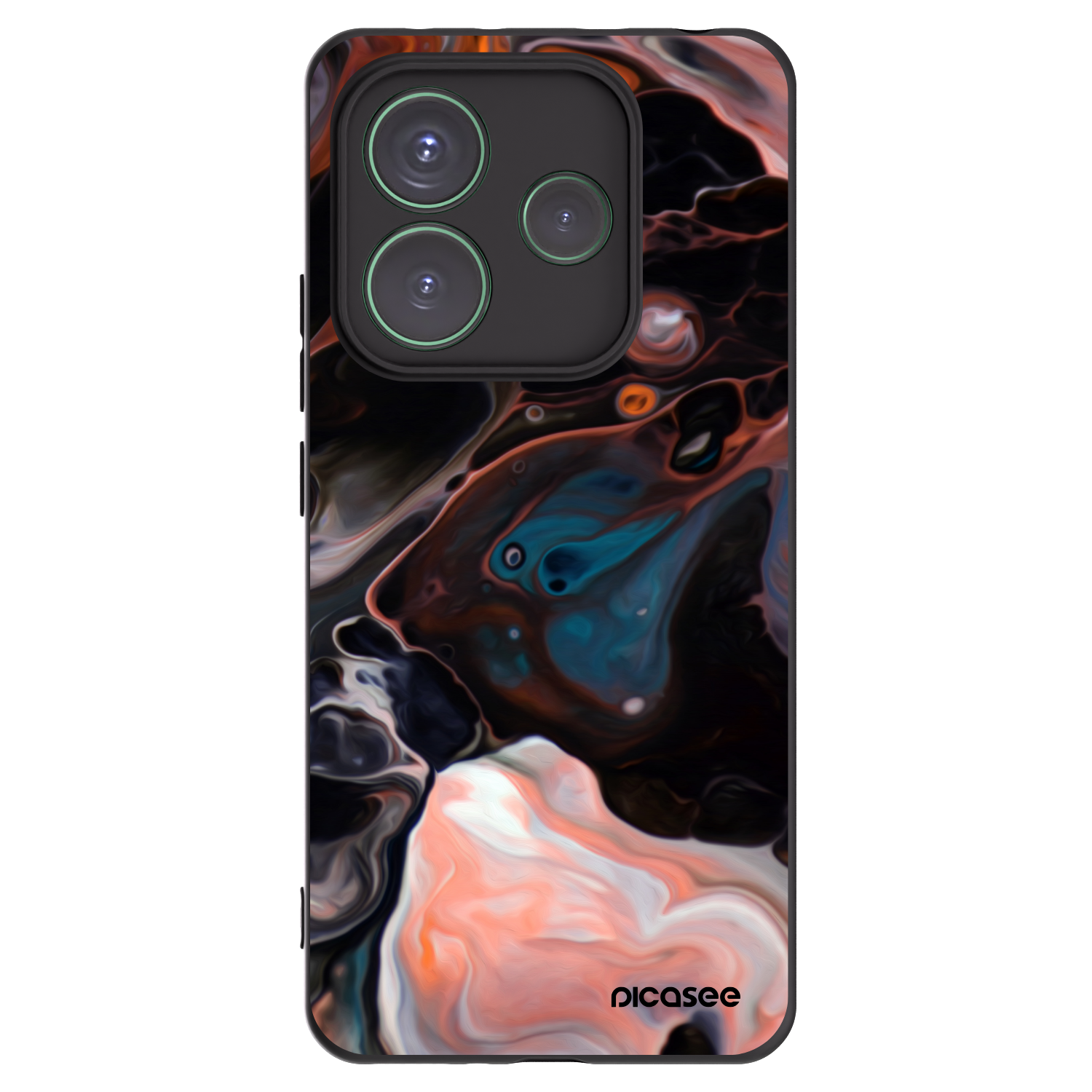 Picasee silikonowe czarne etui na Xiaomi Redmi Note 14 5G - Cream