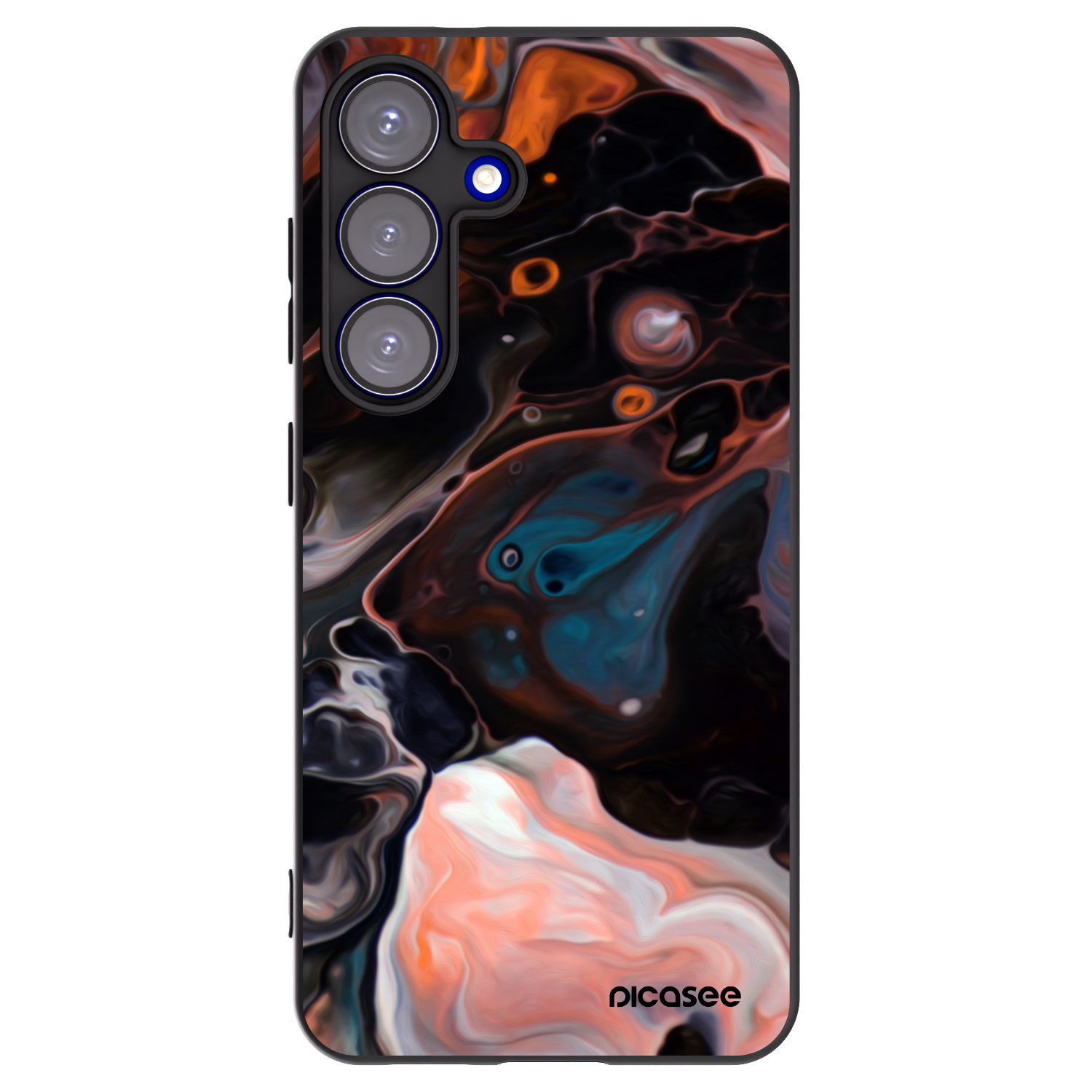 Picasee silikonowe czarne etui na Samsung Galaxy S25 5G - Cream