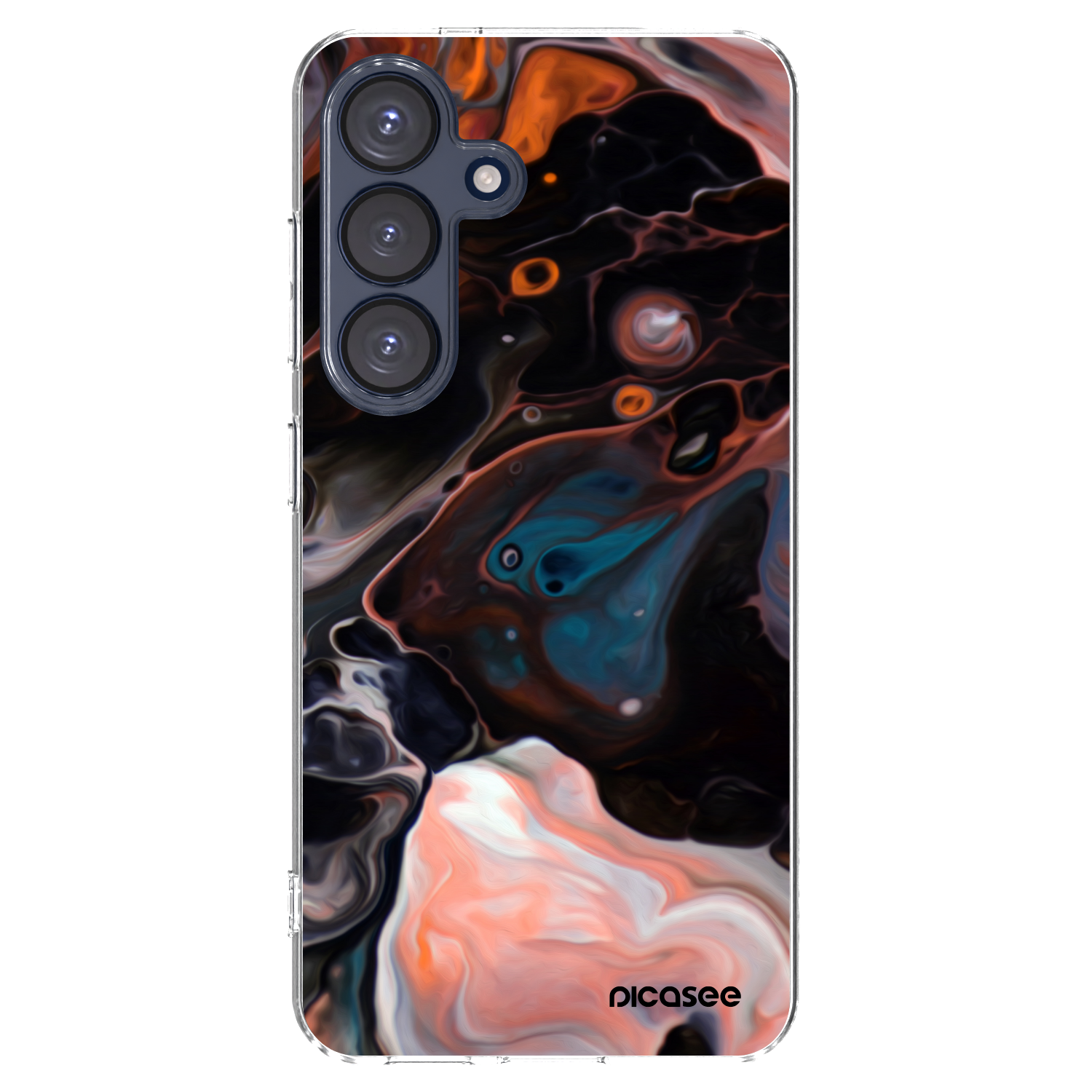 Picasee silikonowe przeźroczyste etui na Samsung Galaxy S25 5G - Cream