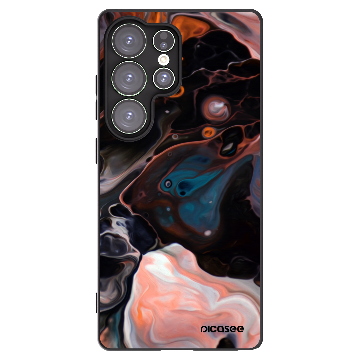 Picasee silikonowe czarne etui na Samsung Galaxy S25 Ultra 5G - Cream
