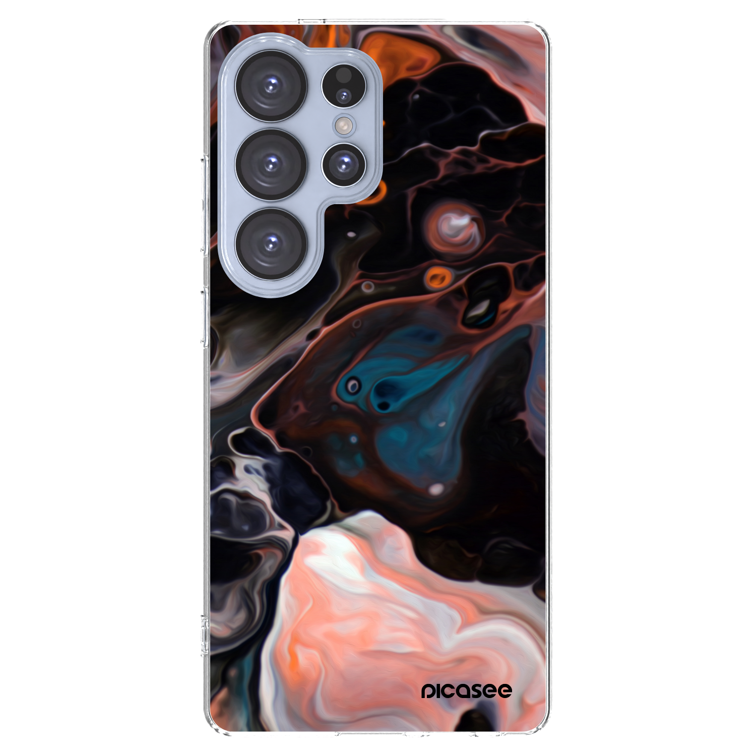 Picasee silikonowe przeźroczyste etui na Samsung Galaxy S25 Ultra 5G - Cream
