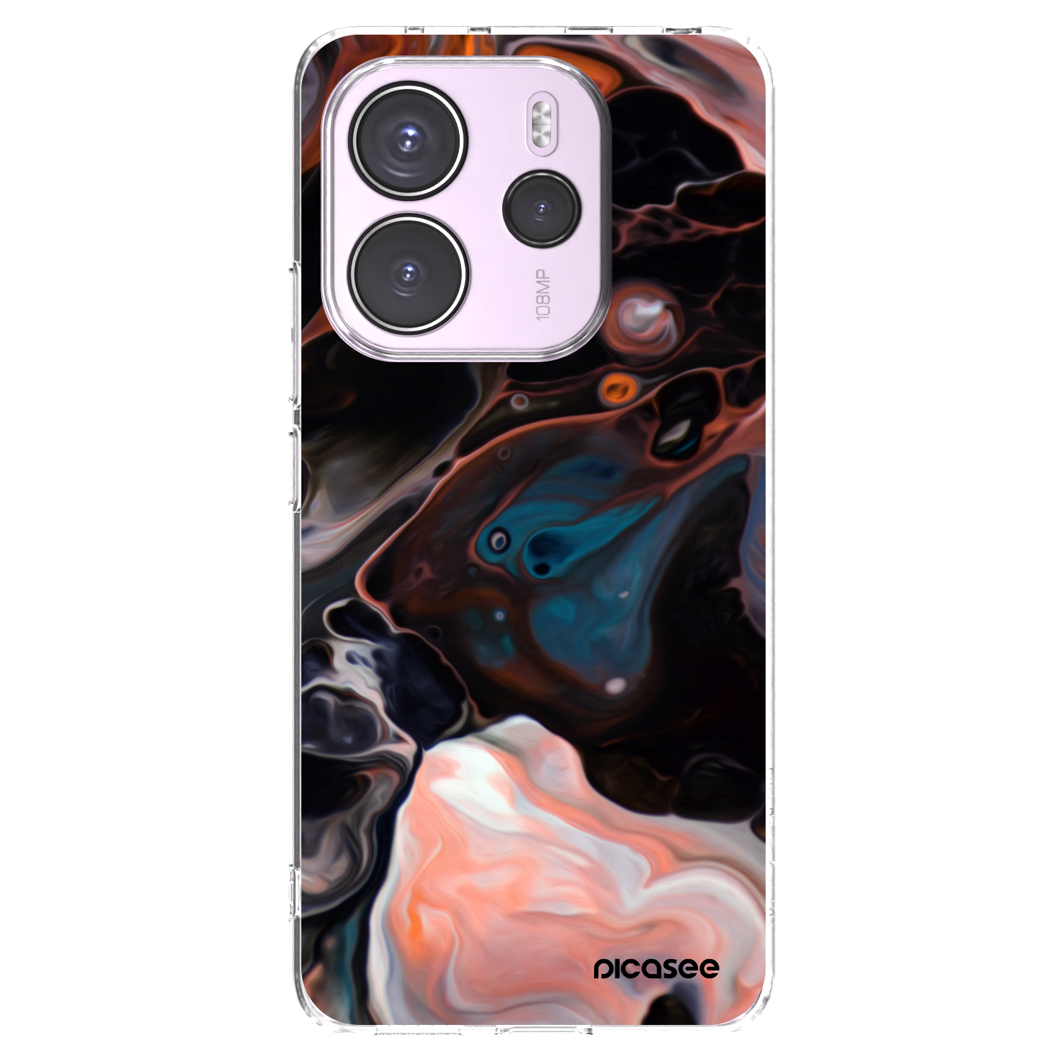 Picasee silikonowe przeźroczyste etui na Xiaomi Redmi Note 14 4G - Cream