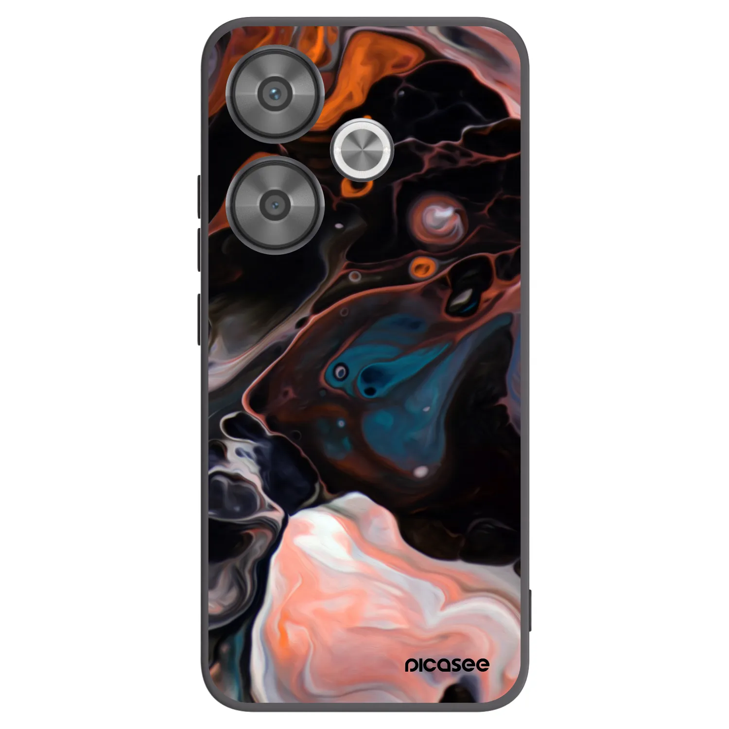 Picasee silikonowe czarne etui na Xiaomi Poco F6 - Cream