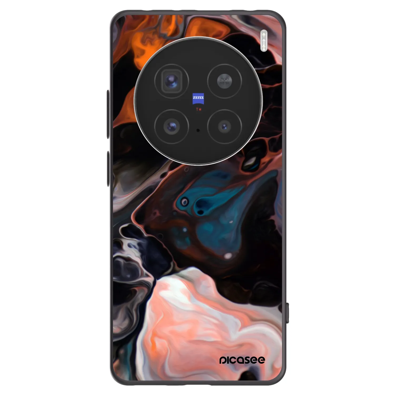 Picasee silikonowe czarne etui na Vivo X200 Pro - Cream