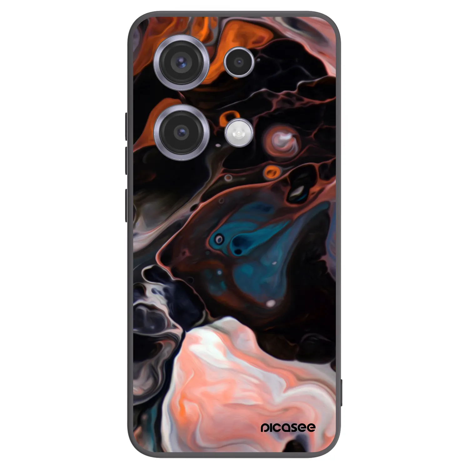 Picasee silikonowe czarne etui na Xiaomi Redmi Note 14S - Cream