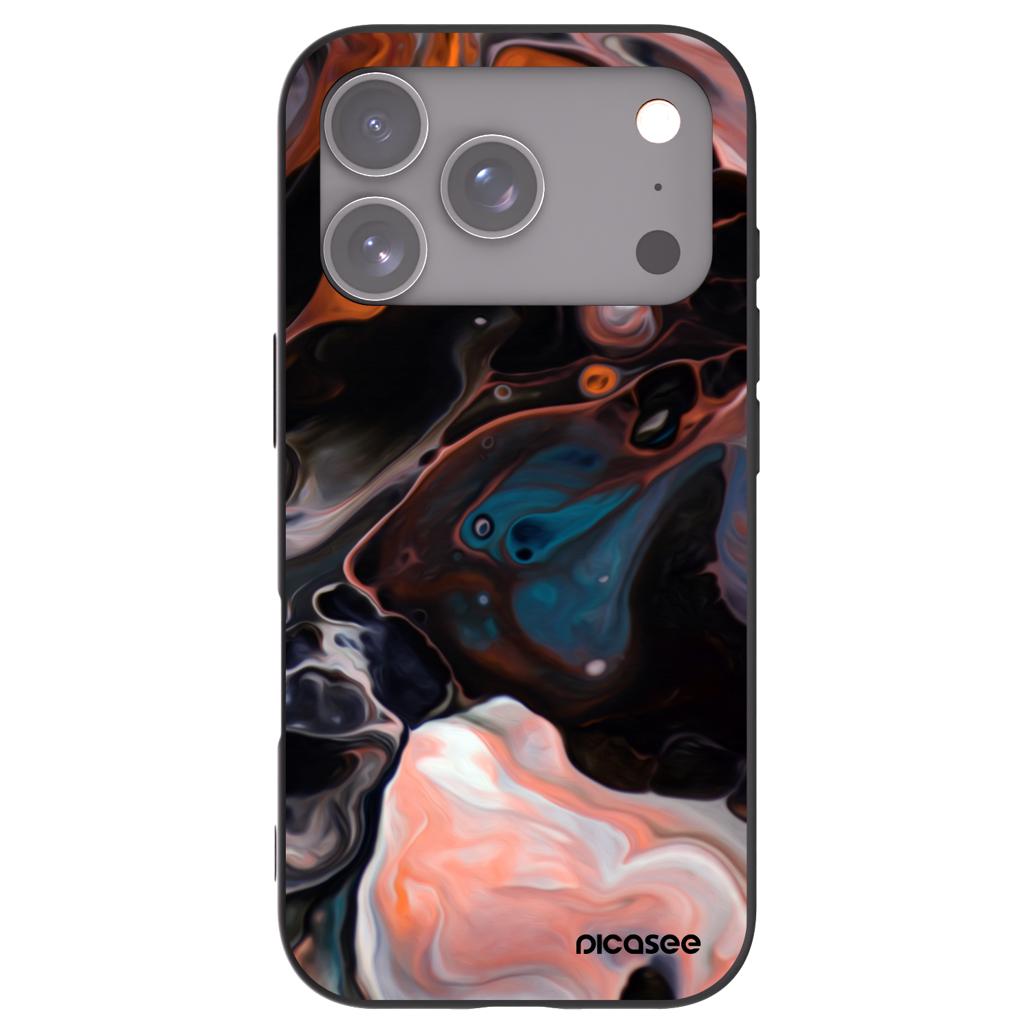Picasee silikonowe czarne etui na Apple iPhone 17 Pro - Cream