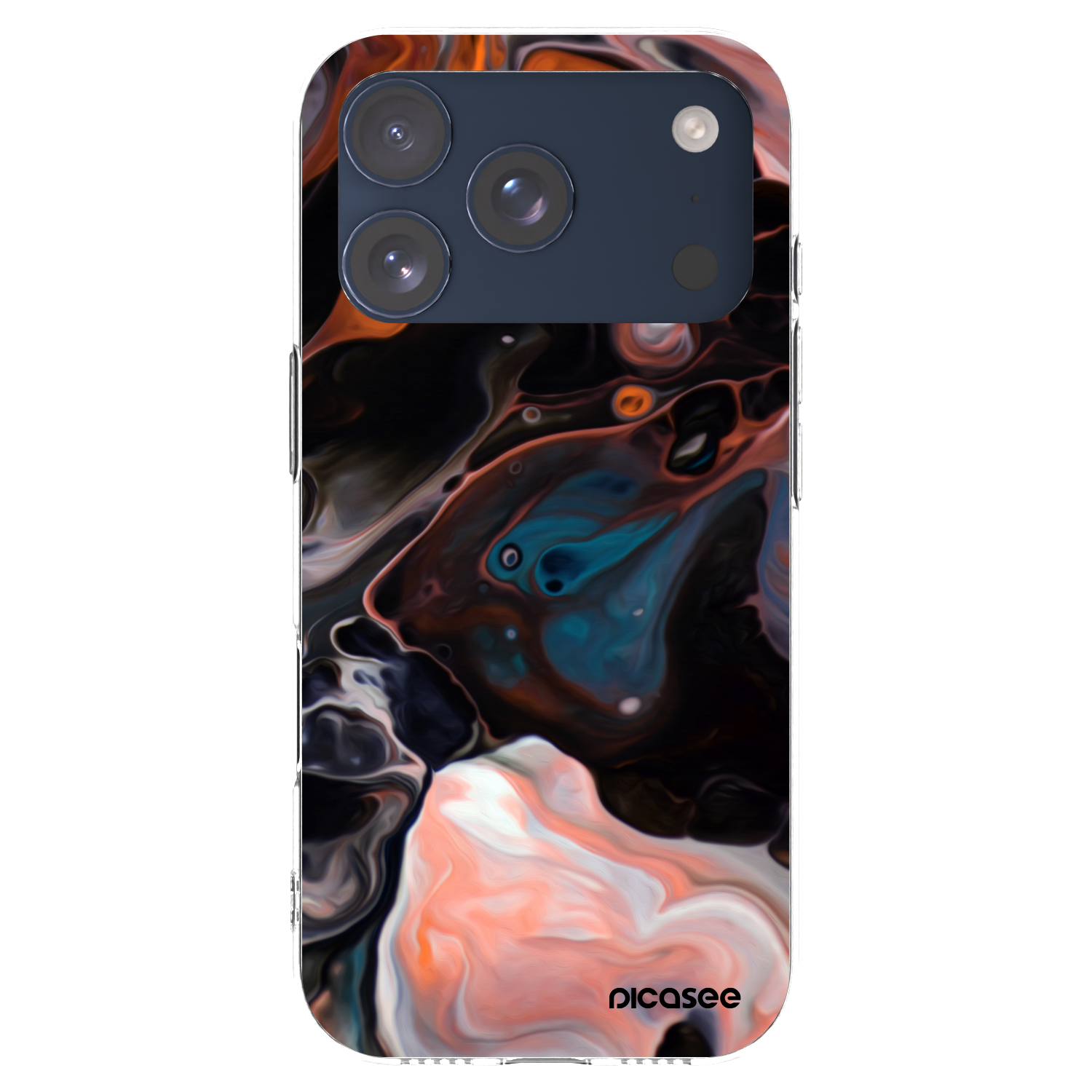 Picasee silikonowe przeźroczyste etui na Apple iPhone 17 Pro - Cream