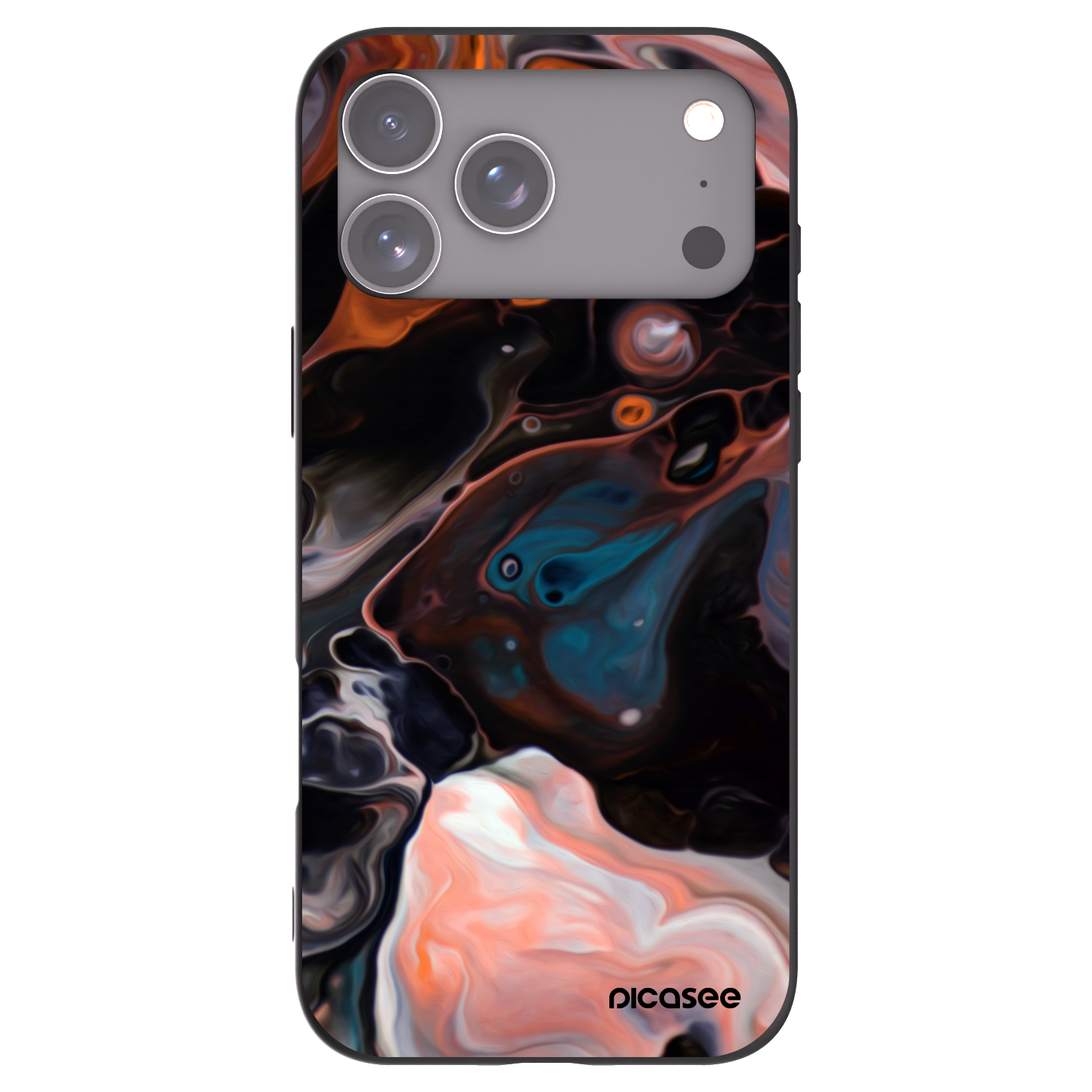 Picasee silikonowe czarne etui na Apple iPhone 17 Pro Max - Cream