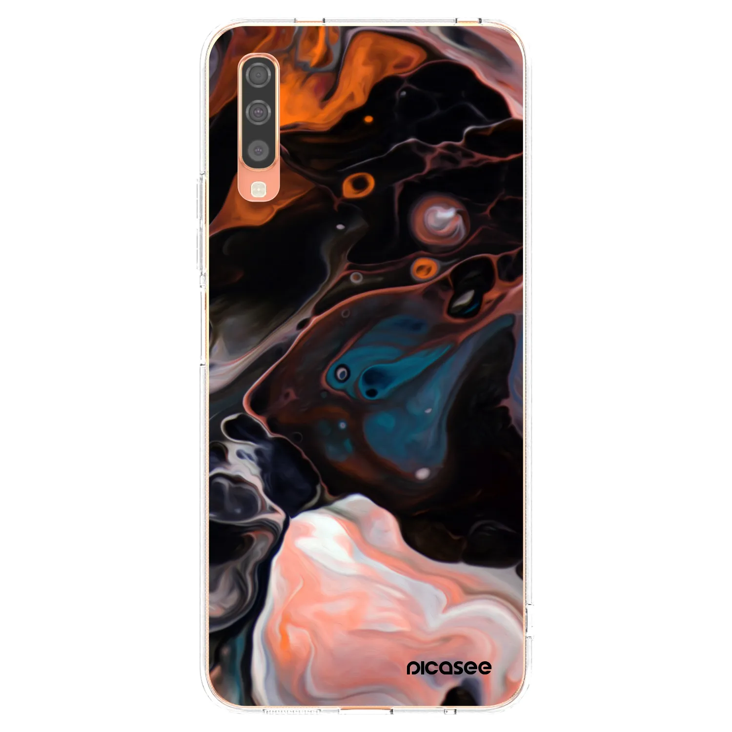Picasee silikonowe przeźroczyste etui na Samsung Galaxy A70 A705F - Cream