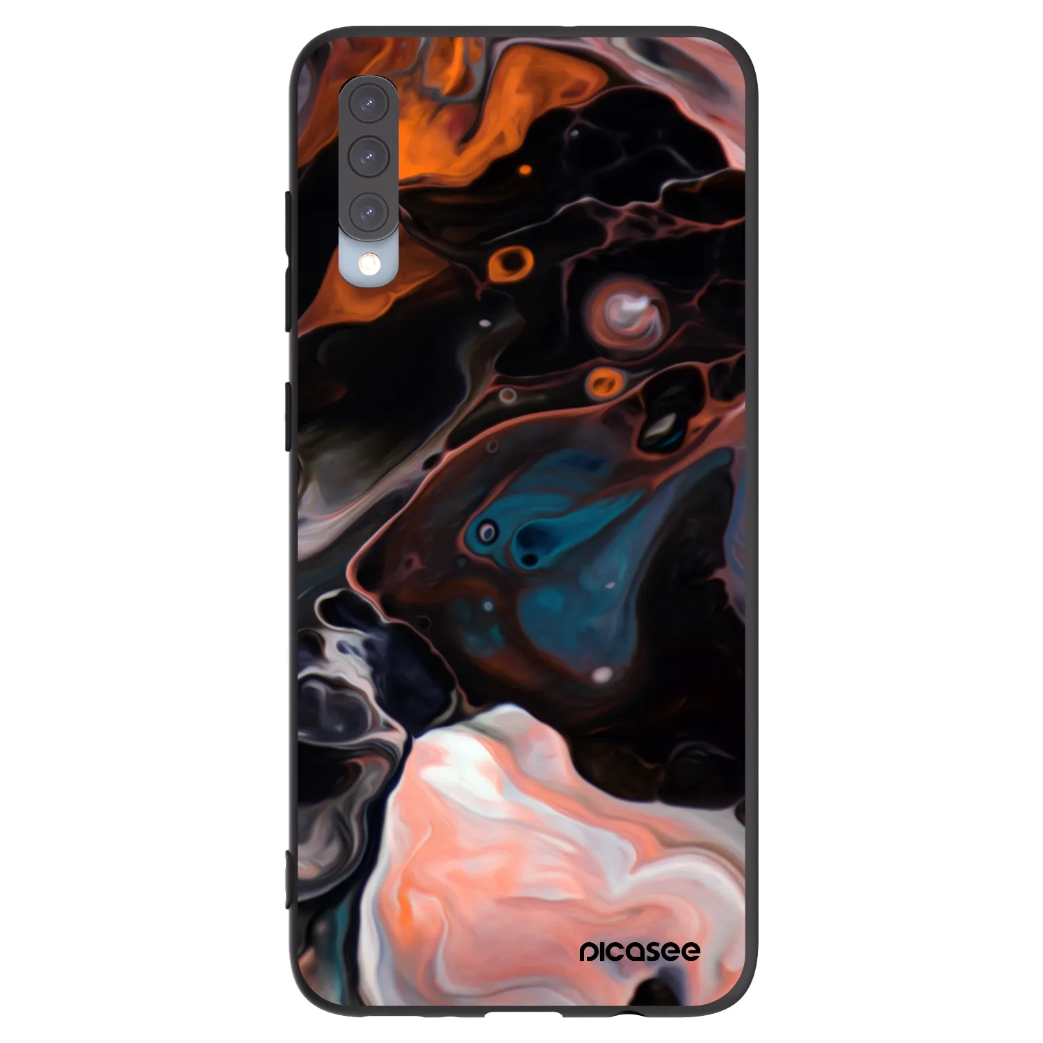 Picasee silikonowe czarne etui na Samsung Galaxy A70 A705F - Cream